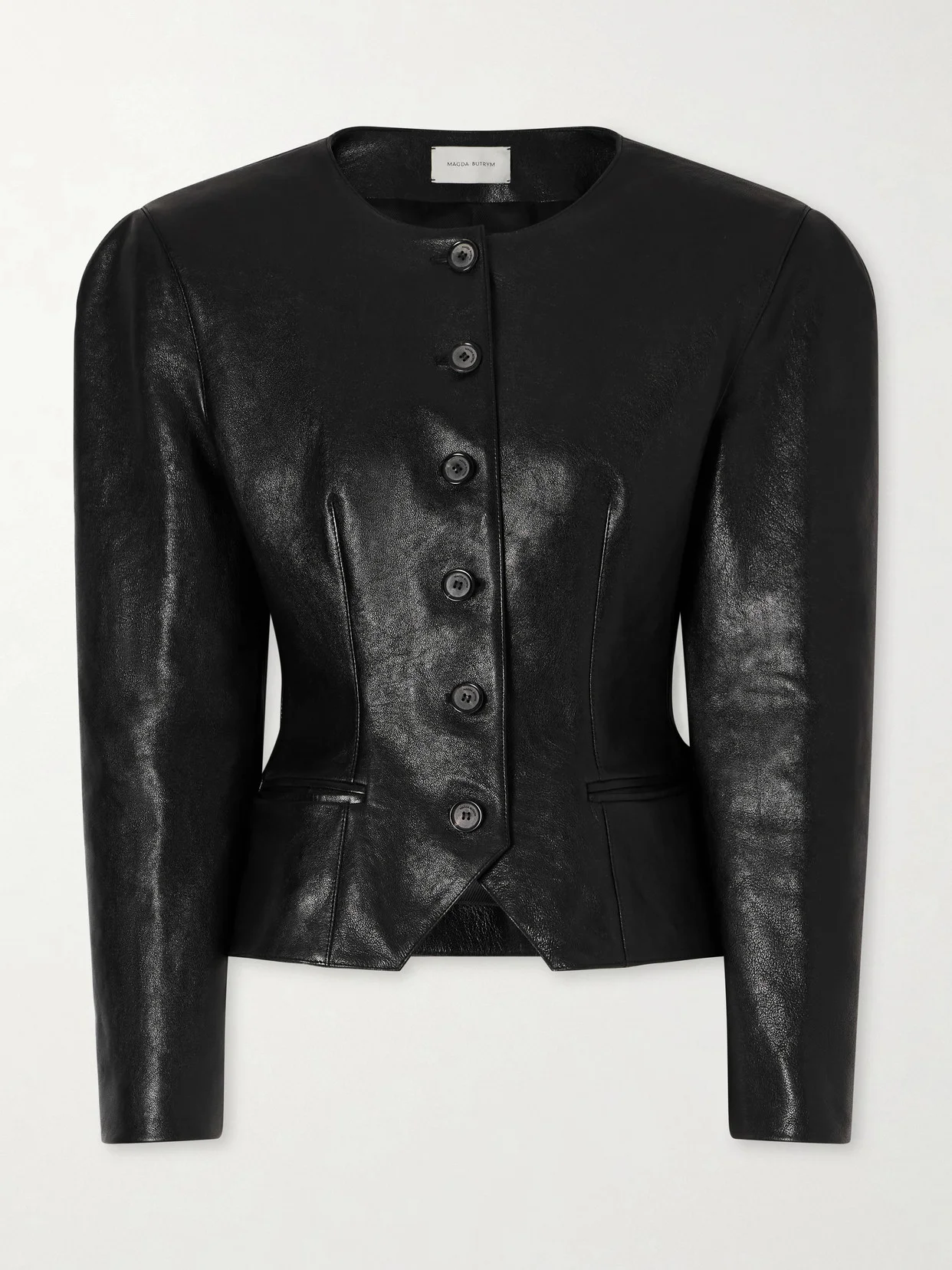 Paneled Leather Jacket - 1