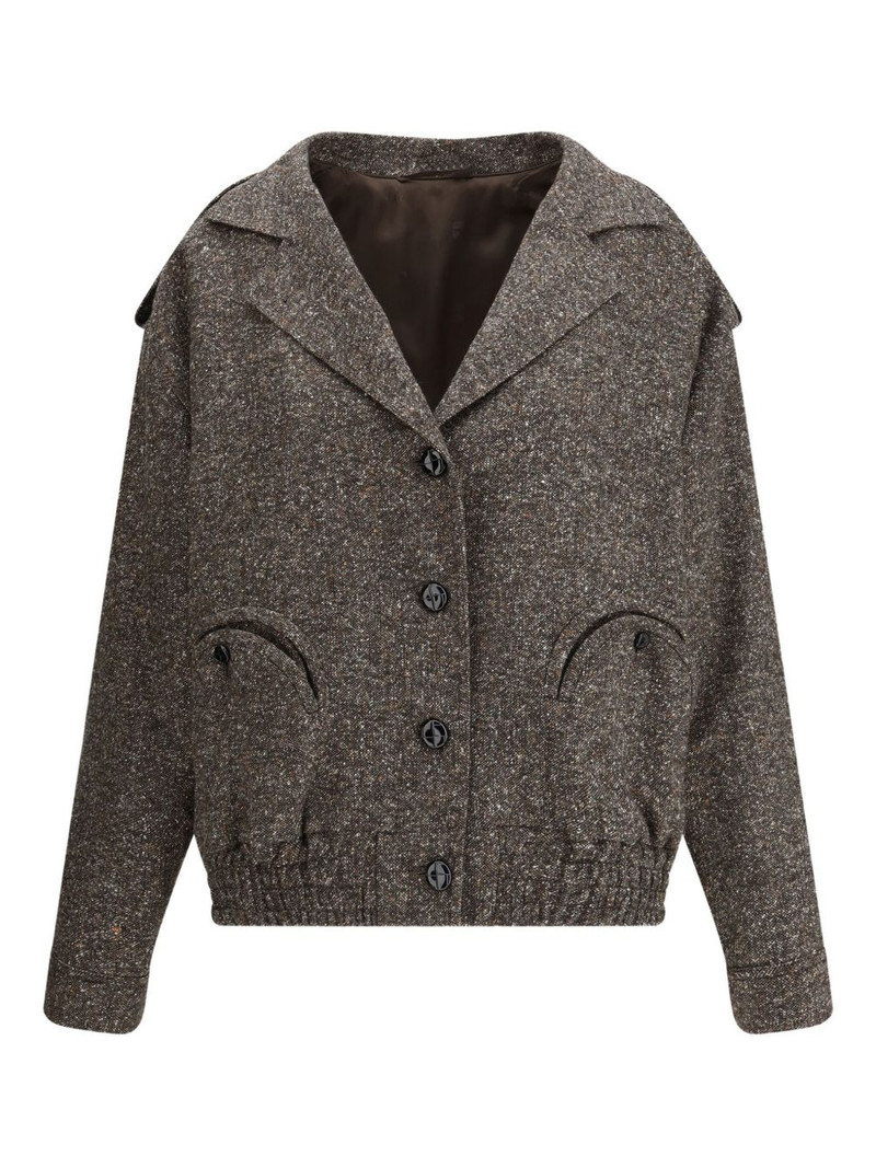 BLAZÉ MILANO Sarissa Charlie buttoned-pockets bomber jacket outlook