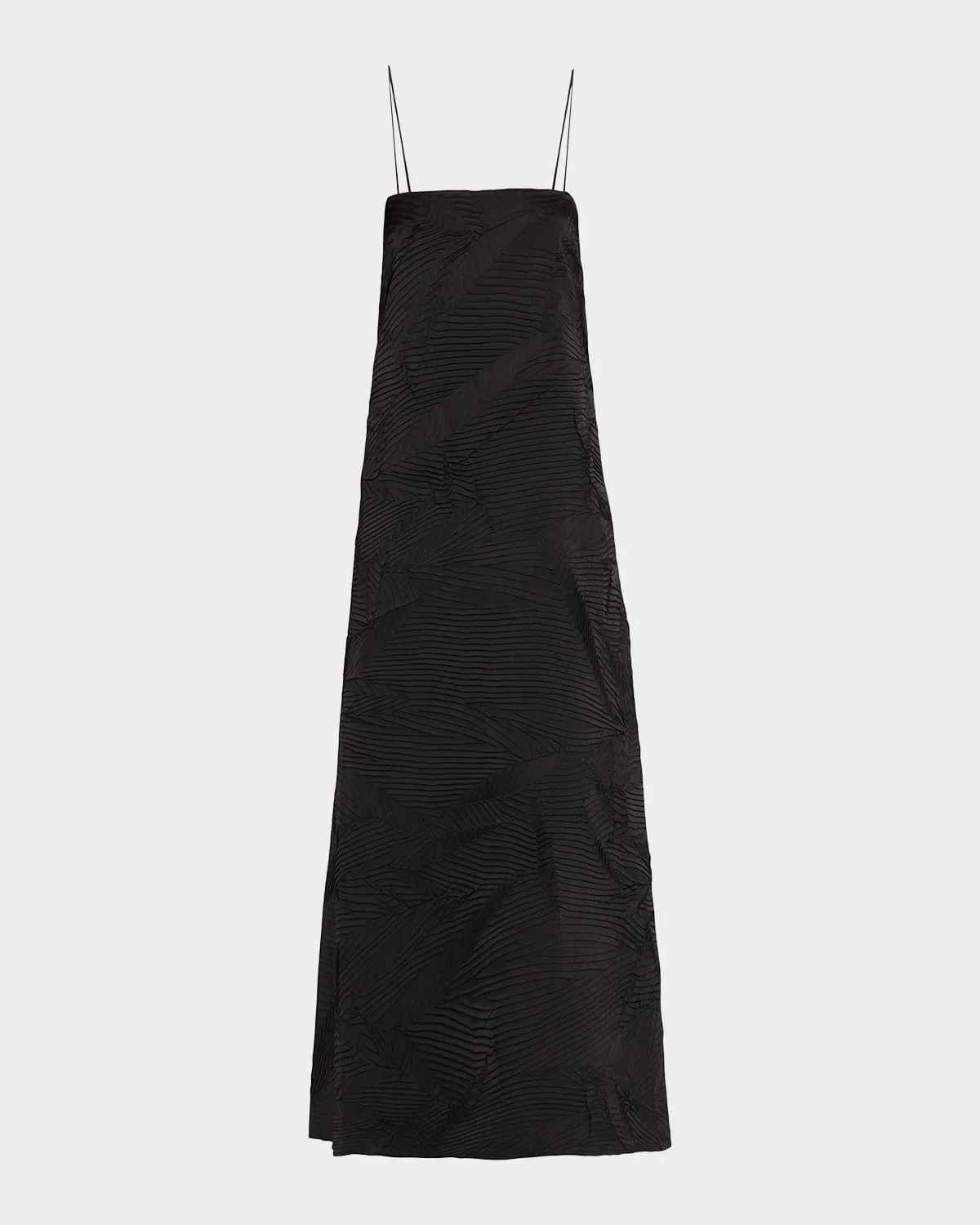 Landscape Textured Satin Maxi Dress - 1