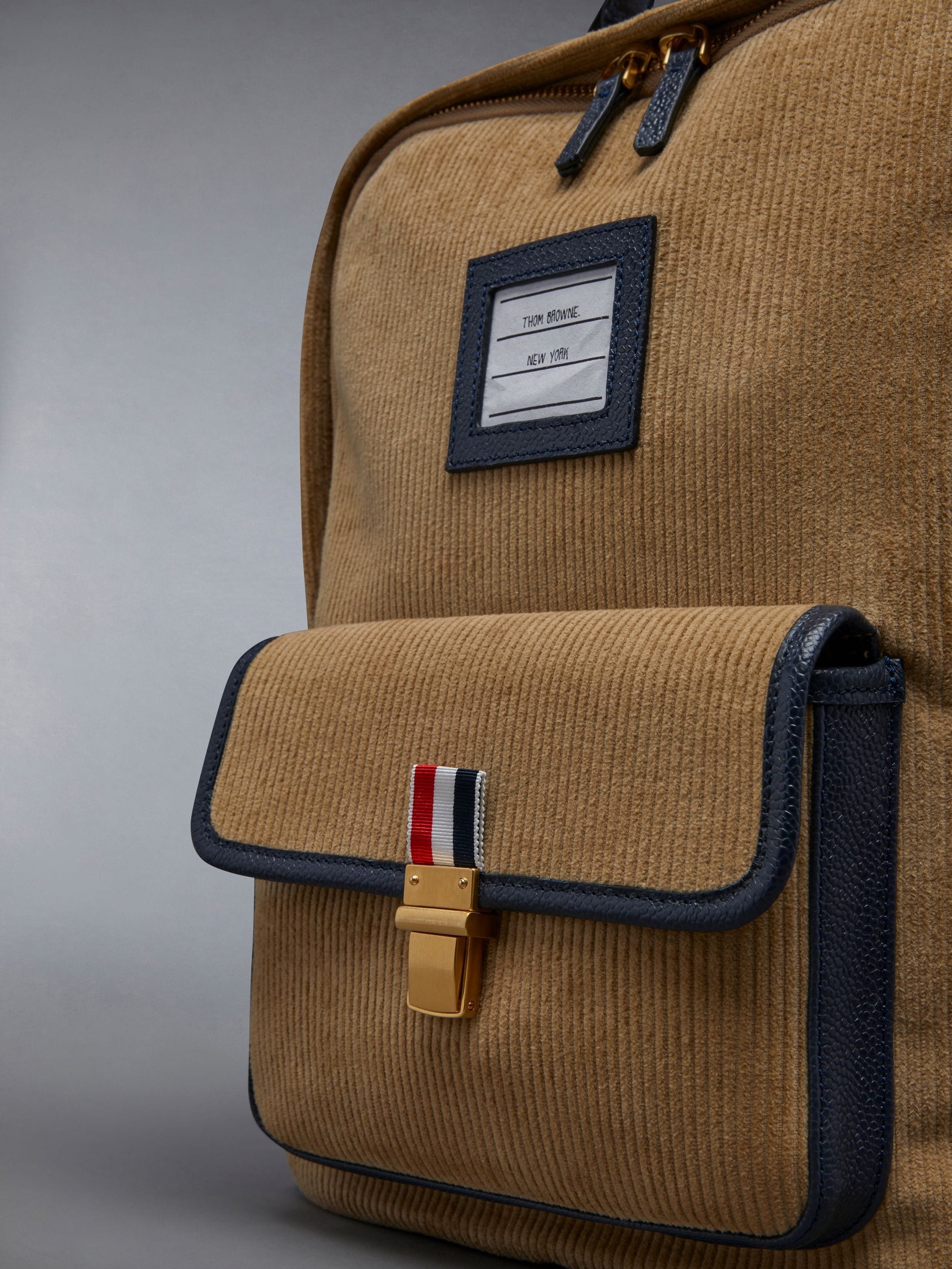 Corduroy Front Pocket School Backpack - 6