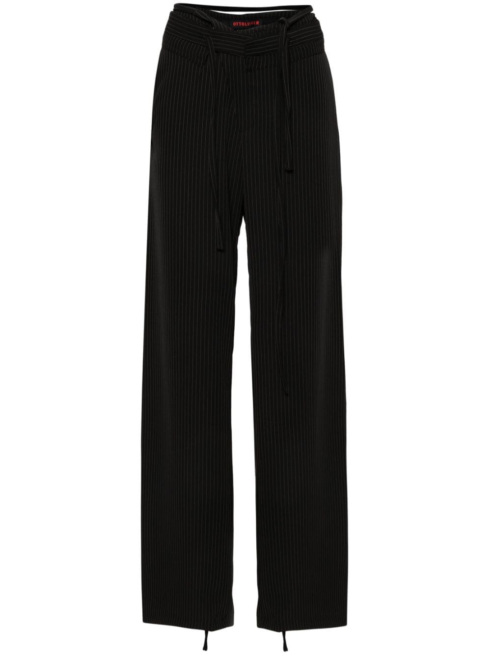 pinstripe-pattern trousers - 1