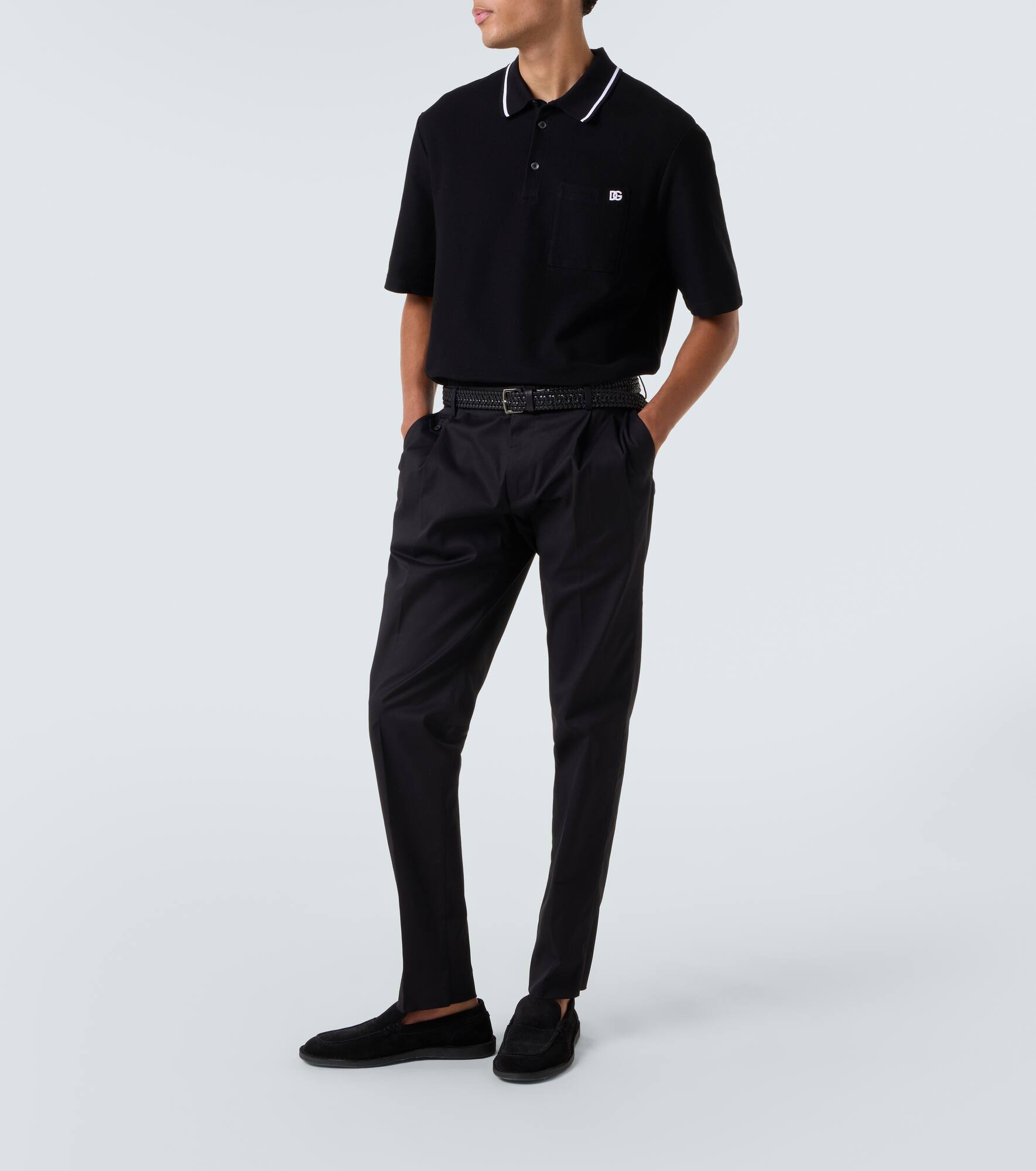 DG embroidered cotton polo shirt - 2