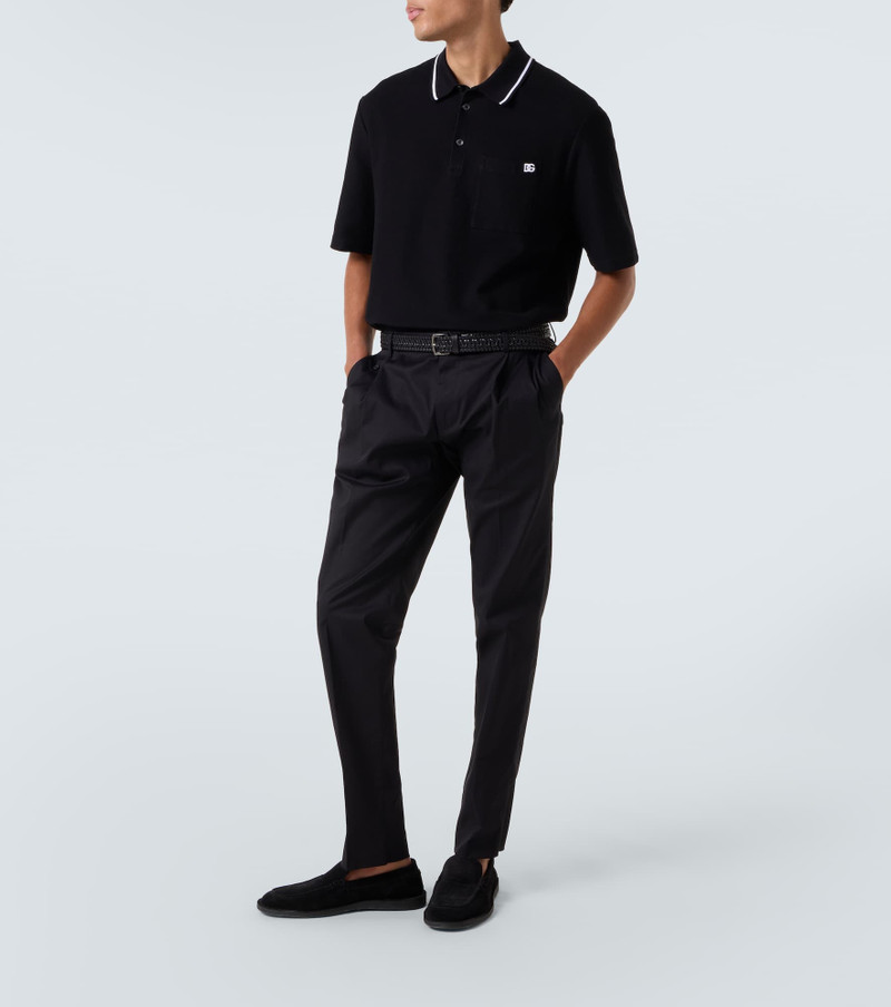 Dolce & Gabbana DG embroidered cotton polo shirt outlook