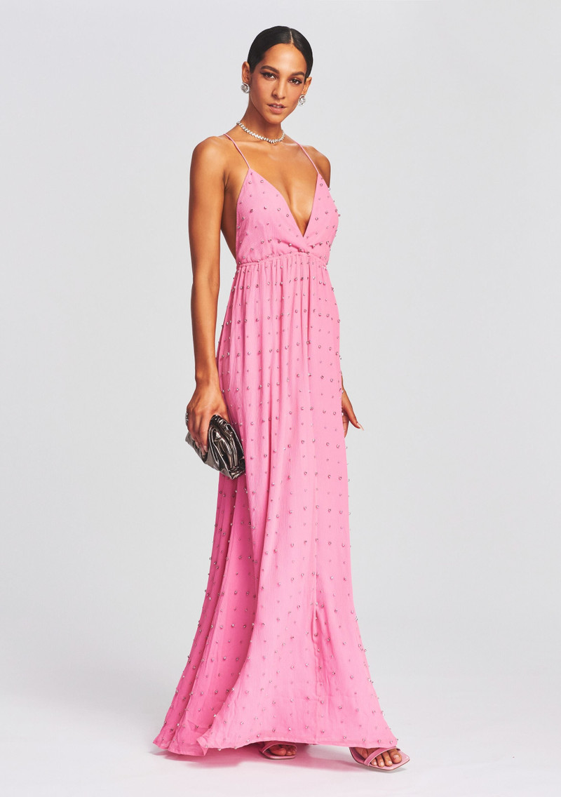ZADIE EMBELLISHED SILK CHIFFON DRESS 3