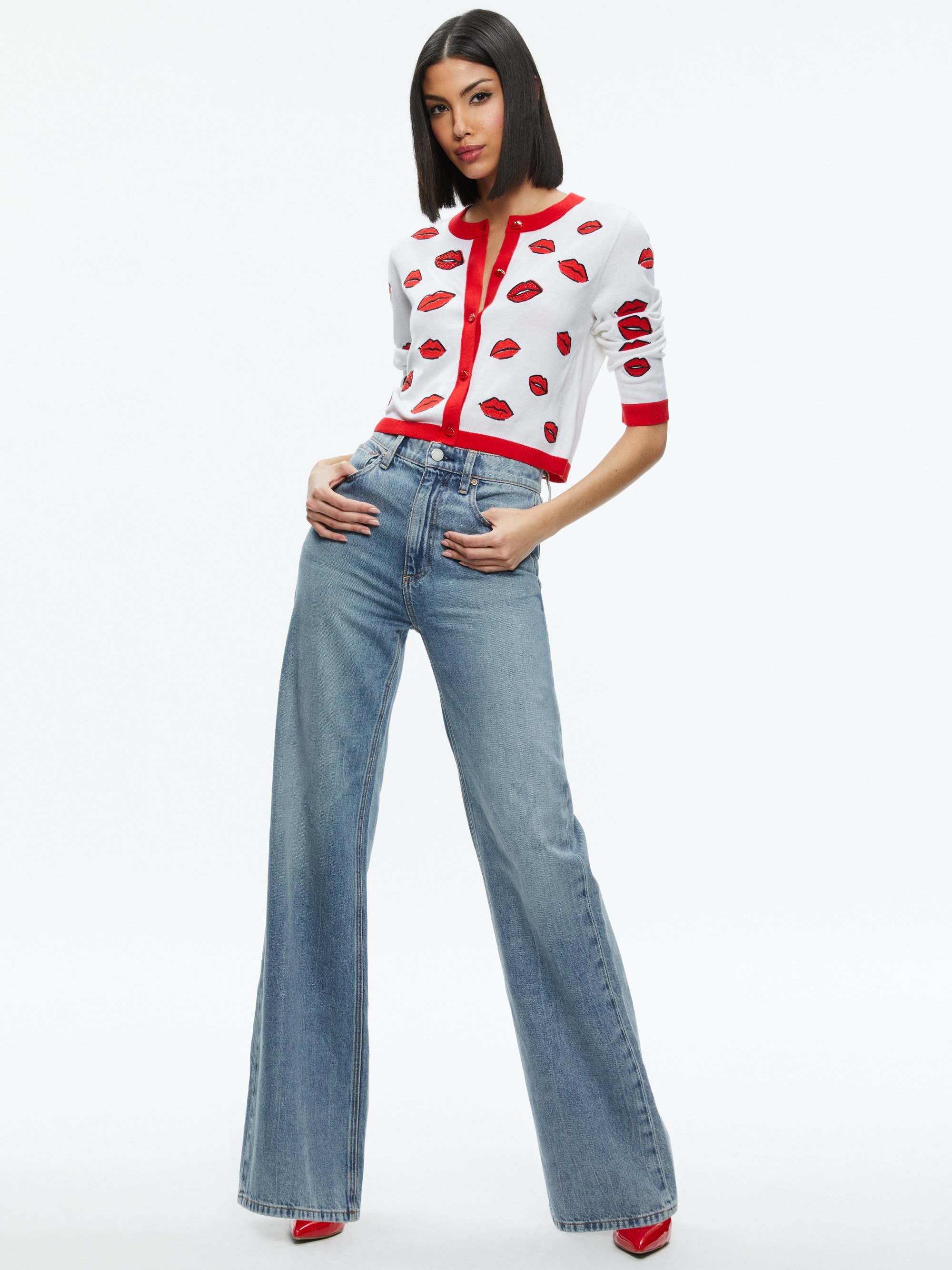 DARODA KISS CREWNECK CROPPED CARDIGAN - 6