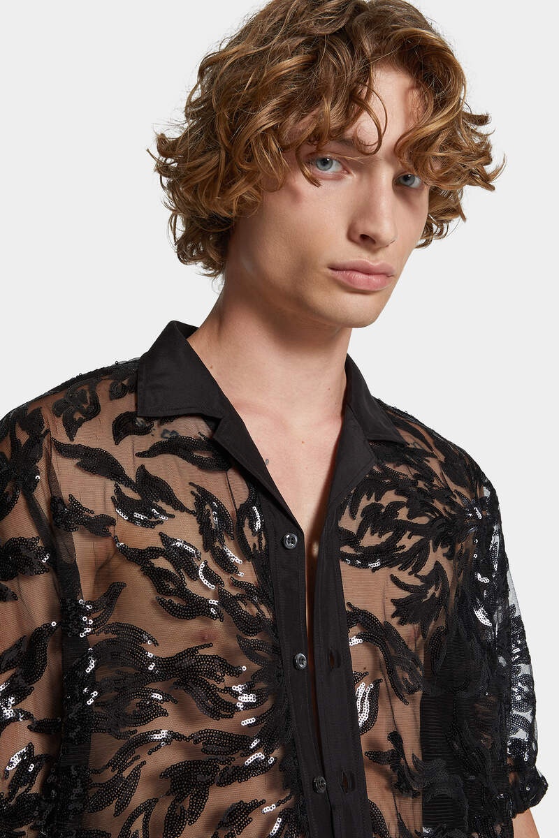 EMBROIDERED SHORT SLEEVE SHIRT - 5
