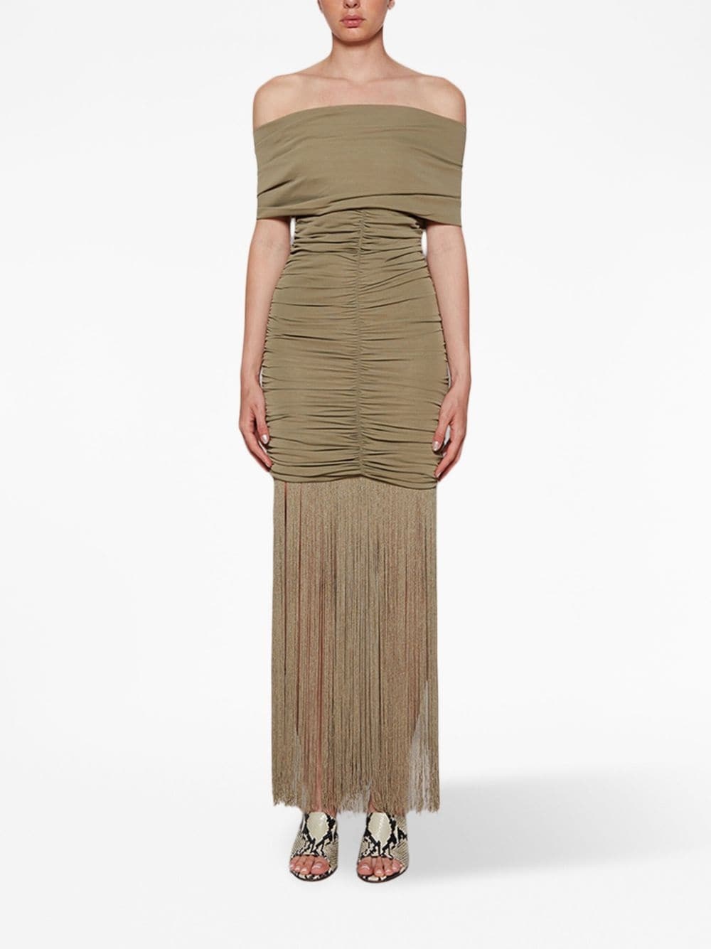 Jacinta ruched maxi dress - 3