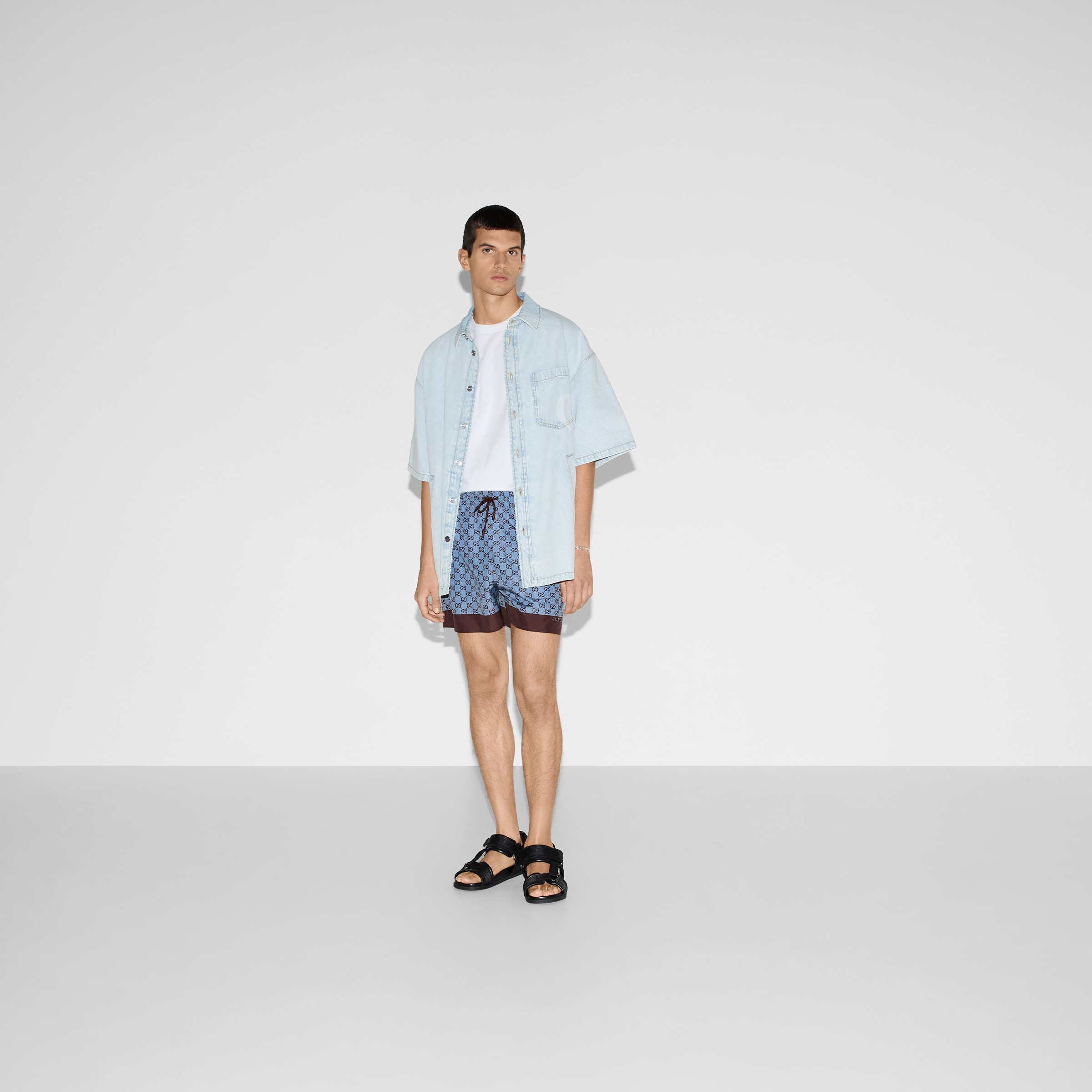 Printed poplin tech swim shorts - 2