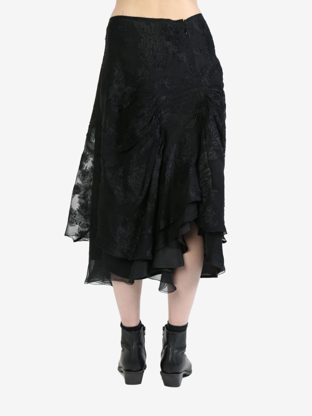 Noir asymmetric skirt - 3