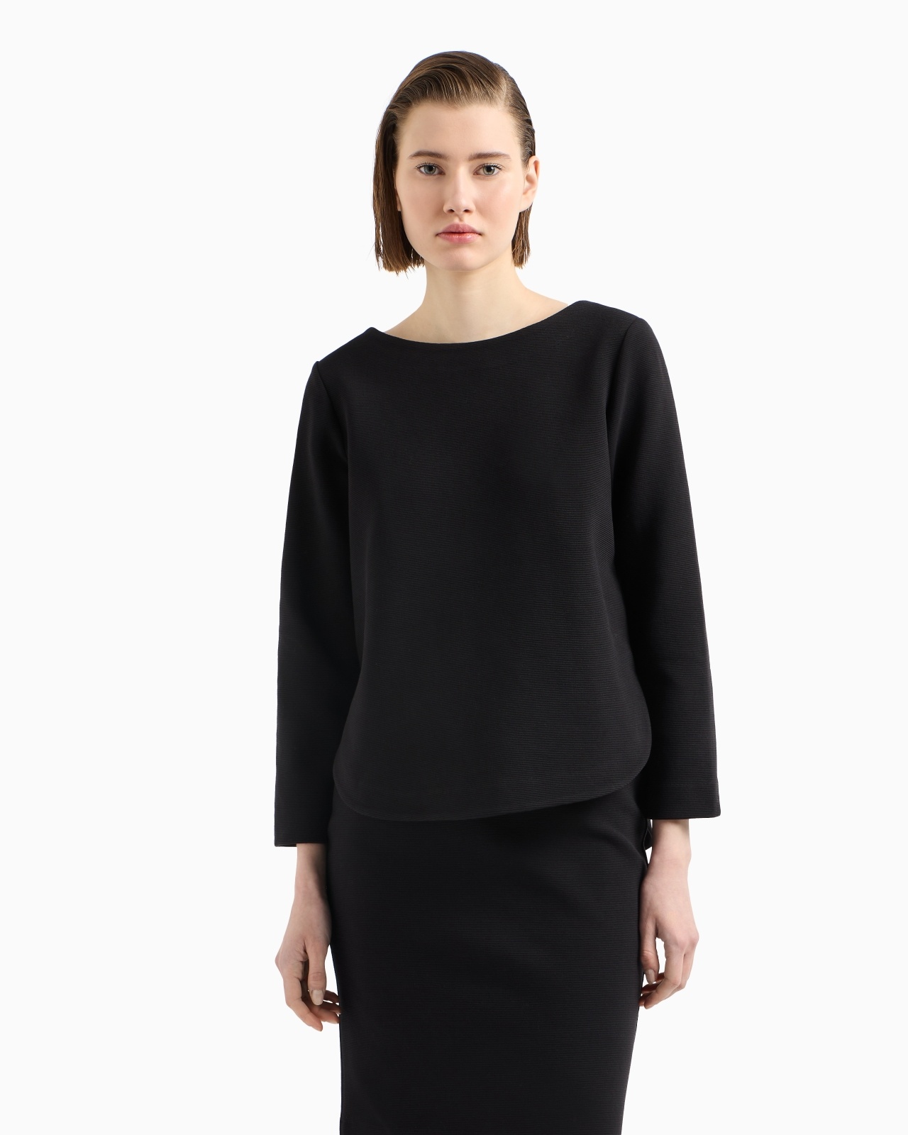 OTTOMAN JERSEY JUMPER WITH SIDE SLITS - 4