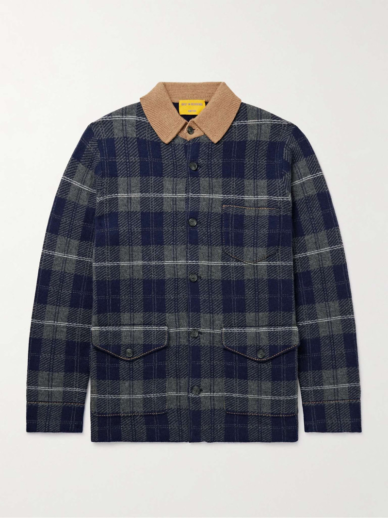 Checked Wool and Cashmere-Blend Overshirt 1