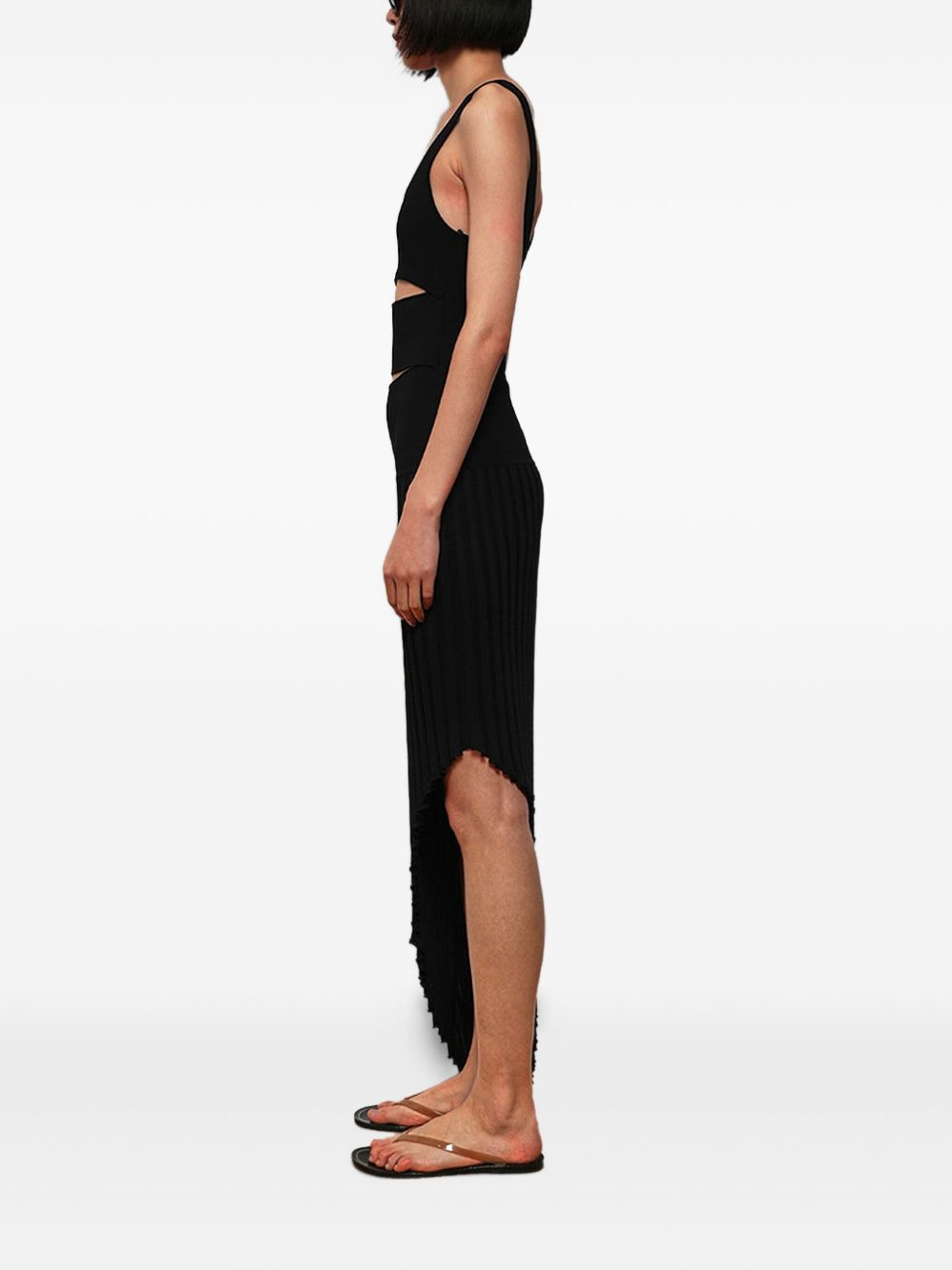 slashed asymmetric dress - 3