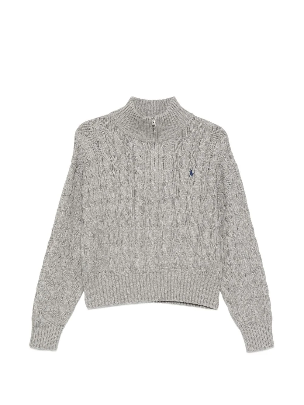 cable-knit quarter-zip sweater - 1