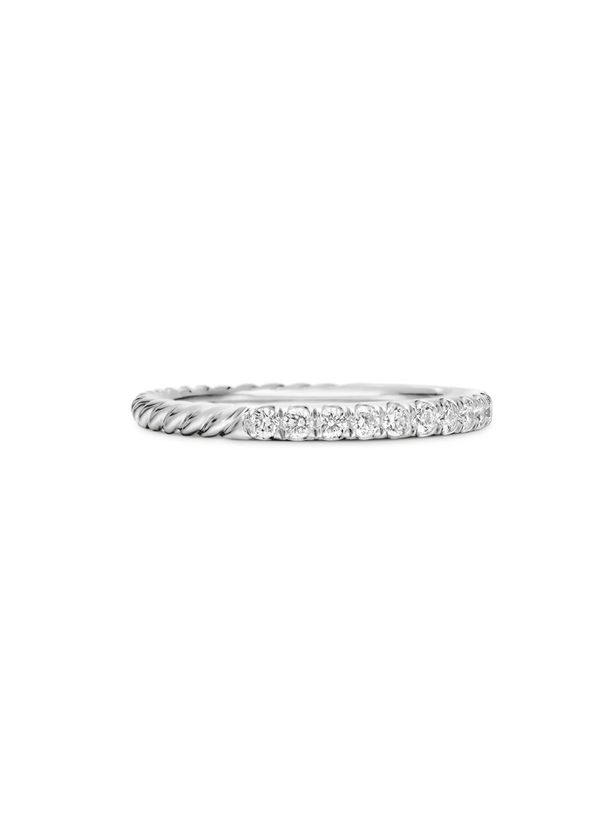 Women's Cable Collectibles Stack Ring in 18K White Gold - White Gold - 1