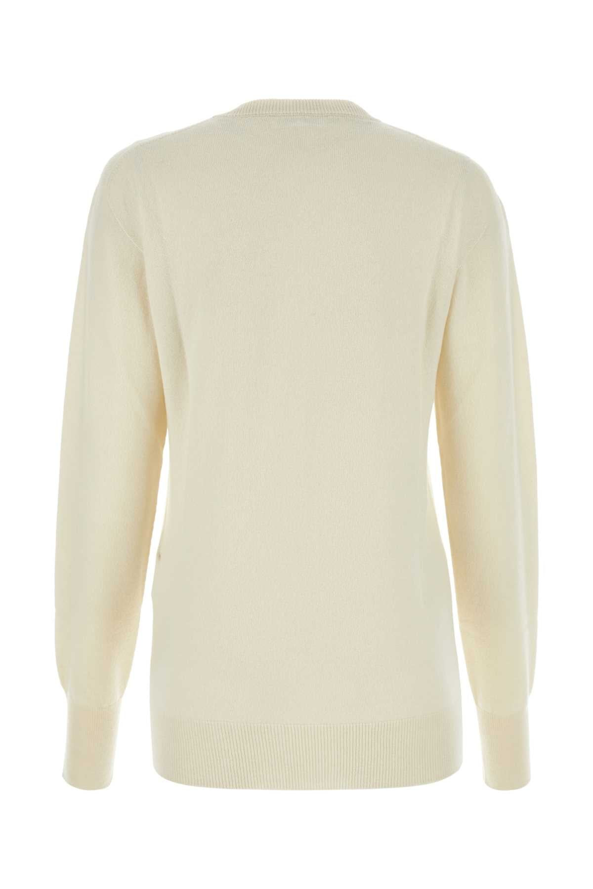 Jil Sander Women Ivory Cashmere Sweater - 2