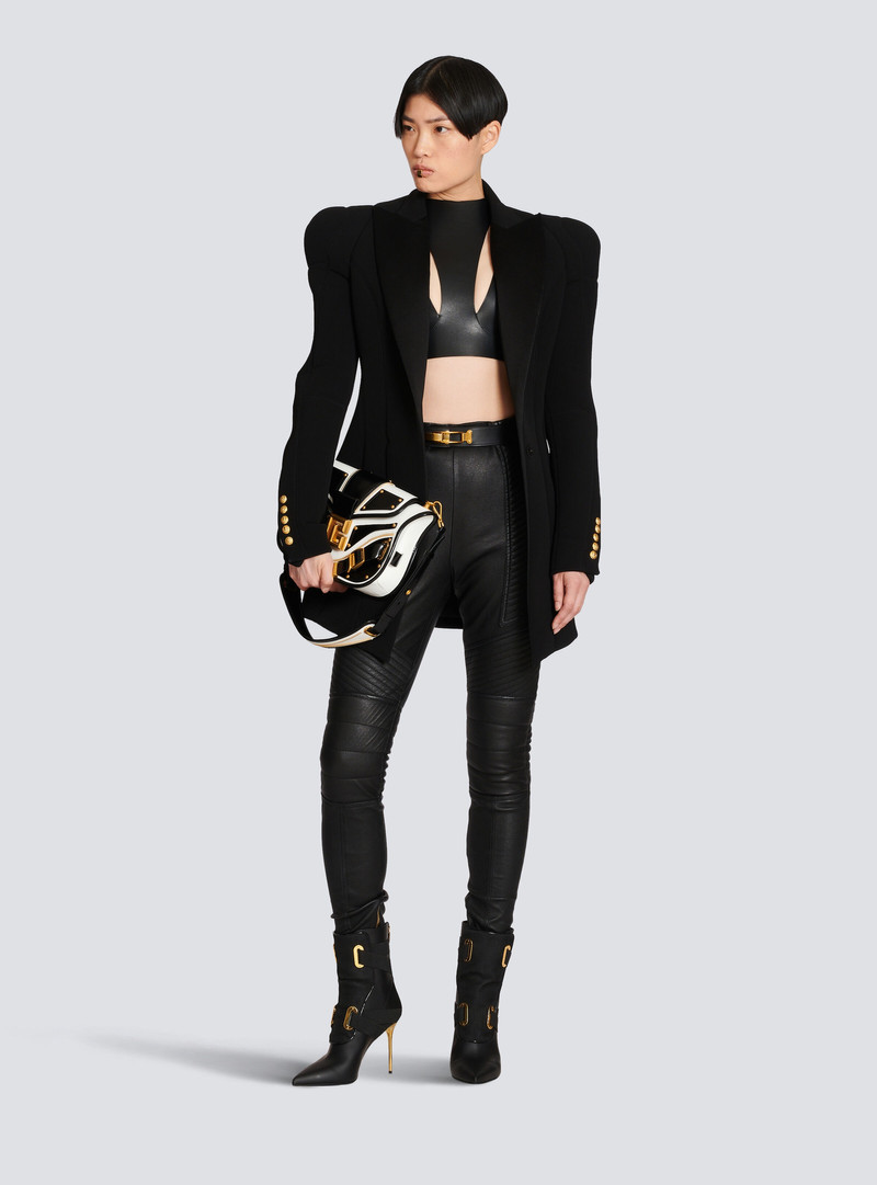 Balmain Slim-fit leather trousers outlook