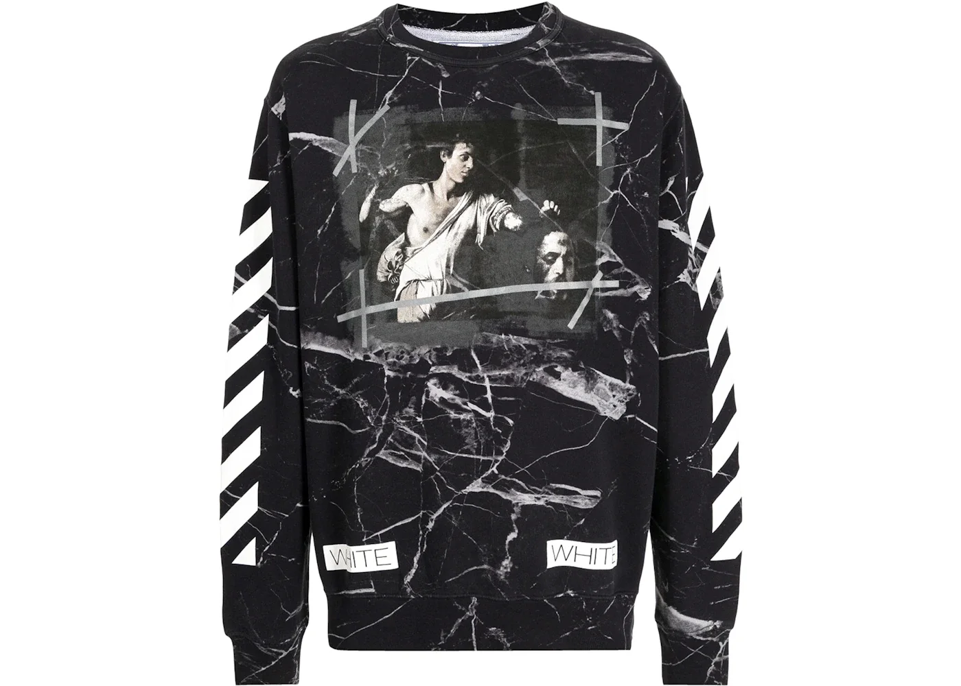 OFF-WHITE Caravaggio Painted Sweatshirt Black - 1