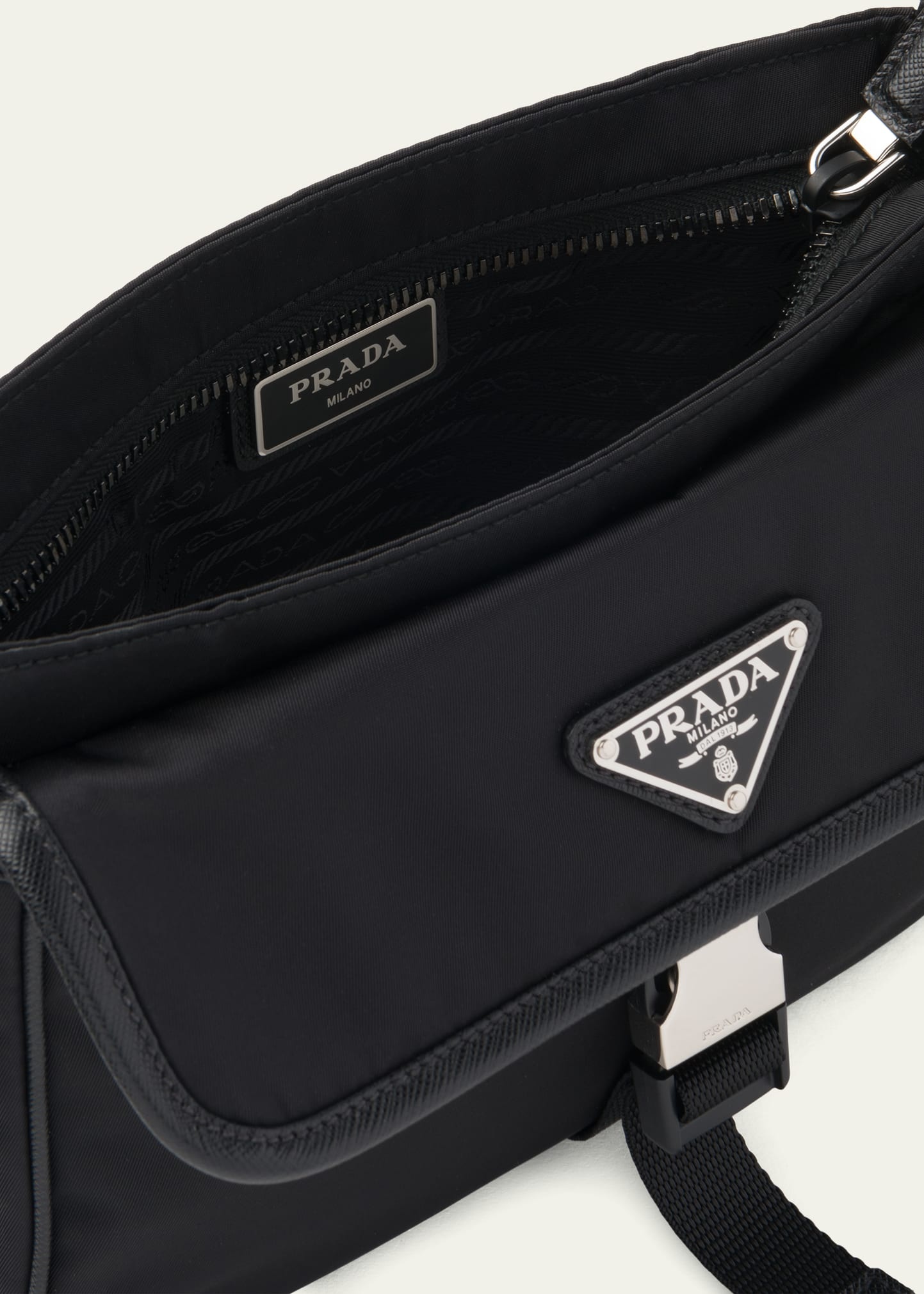 Men's Nylon Crossbody Bag - 4