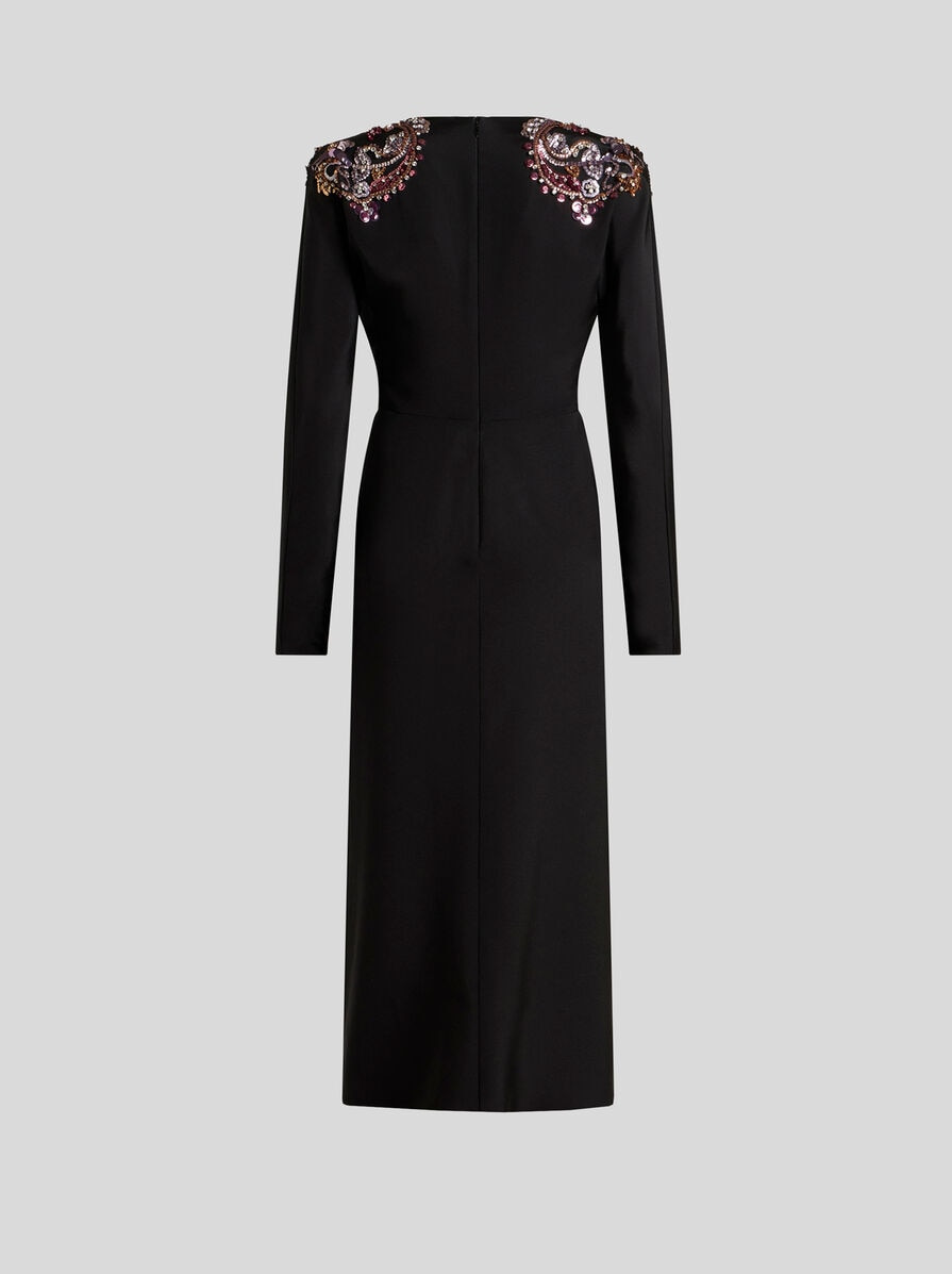 EMBROIDERED SILK DRESS - 5