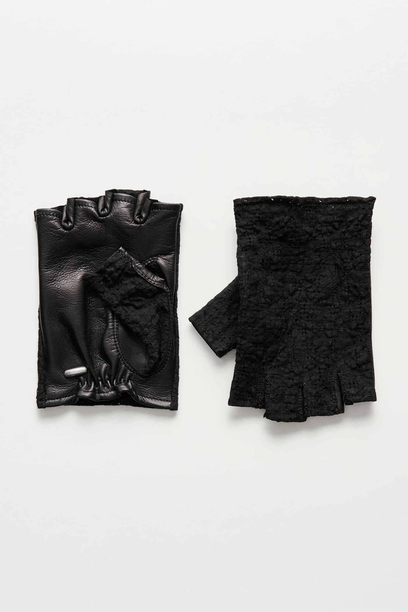 Biker Glove Black Lotus Shrunken Lace - 1
