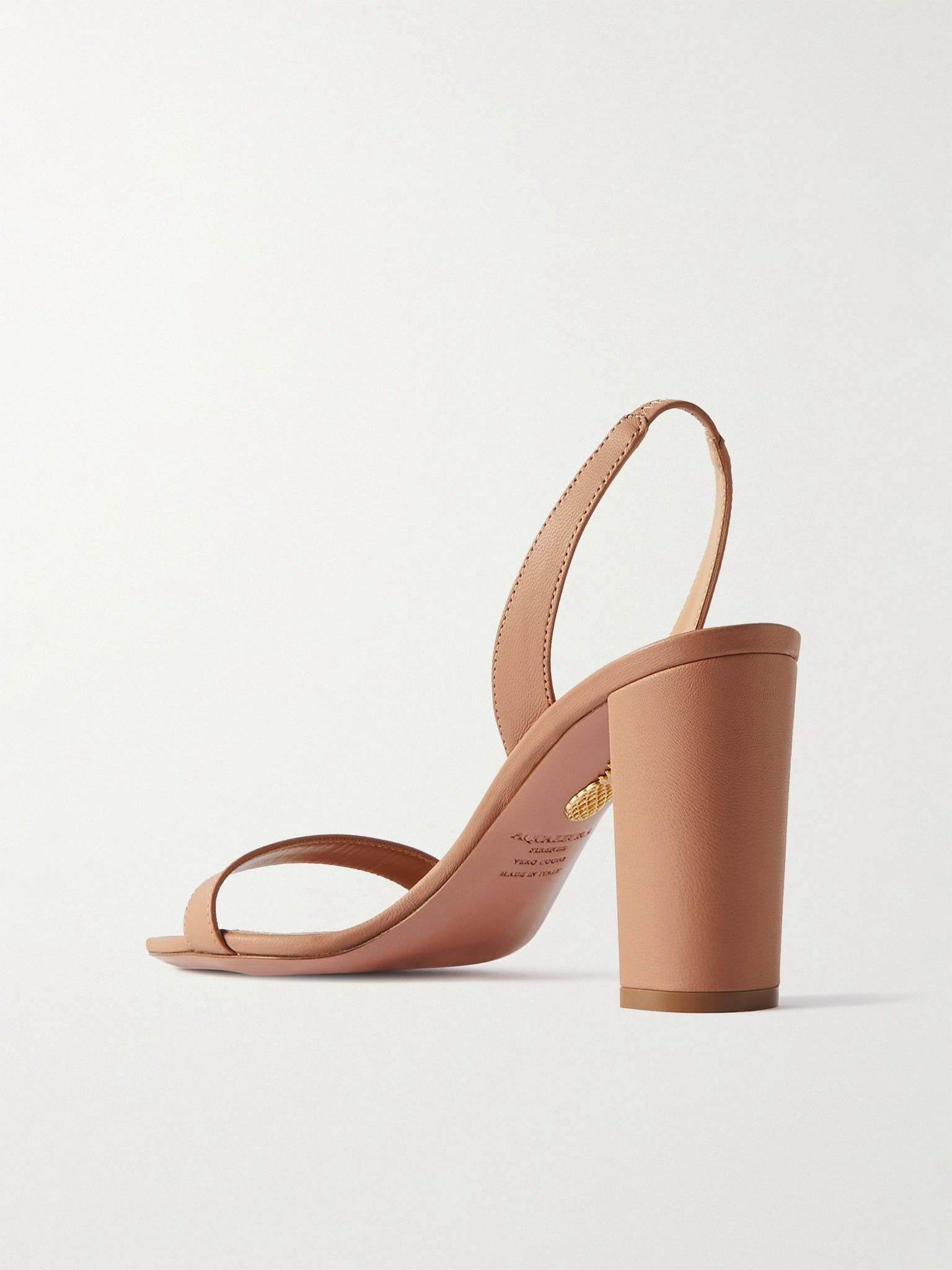 So Nude 85 leather slingback sandals Neutral - 3