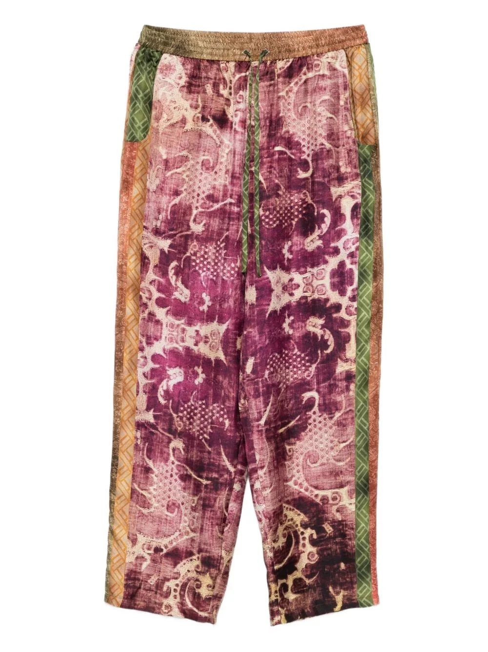 Printed silk trousers - 1
