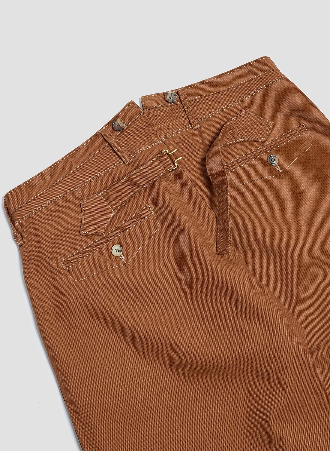 Adjustable Costume Duck Style Baggy Pants Brown - 5
