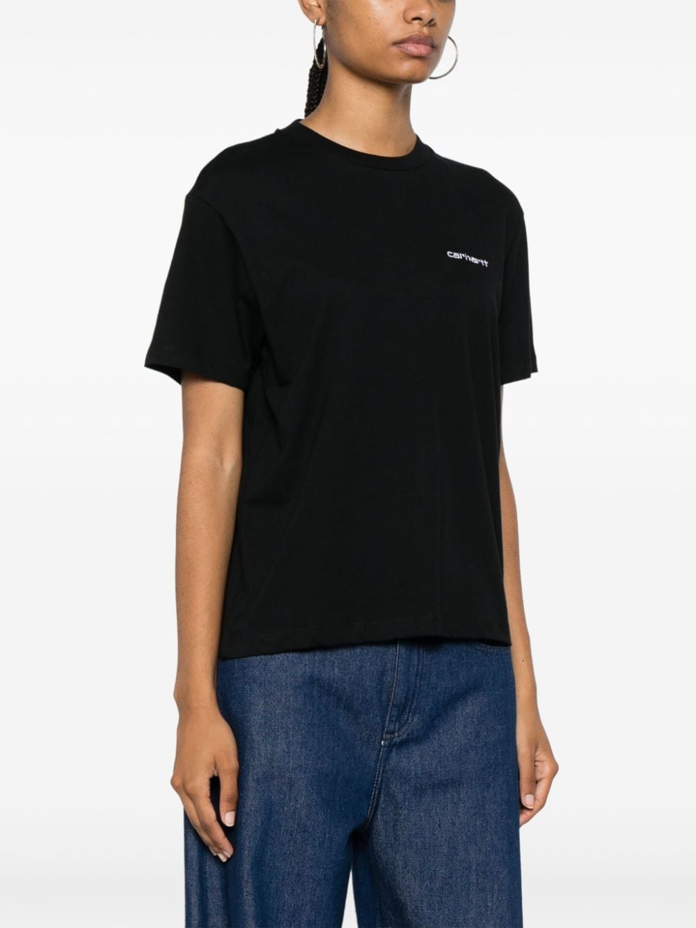 Script embroidery T-shirt - 3