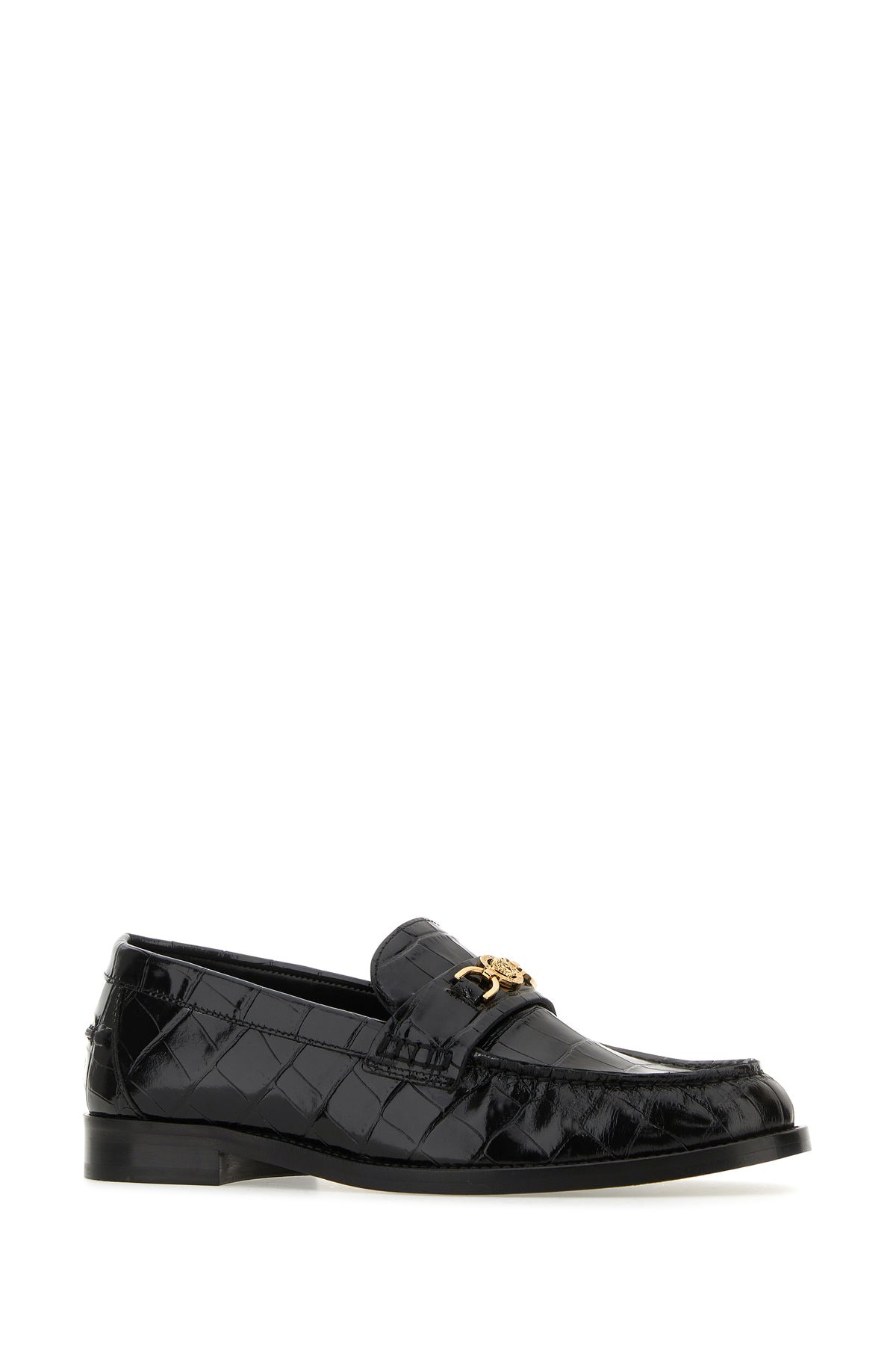 Black leather Medusa '95 loafers - 2