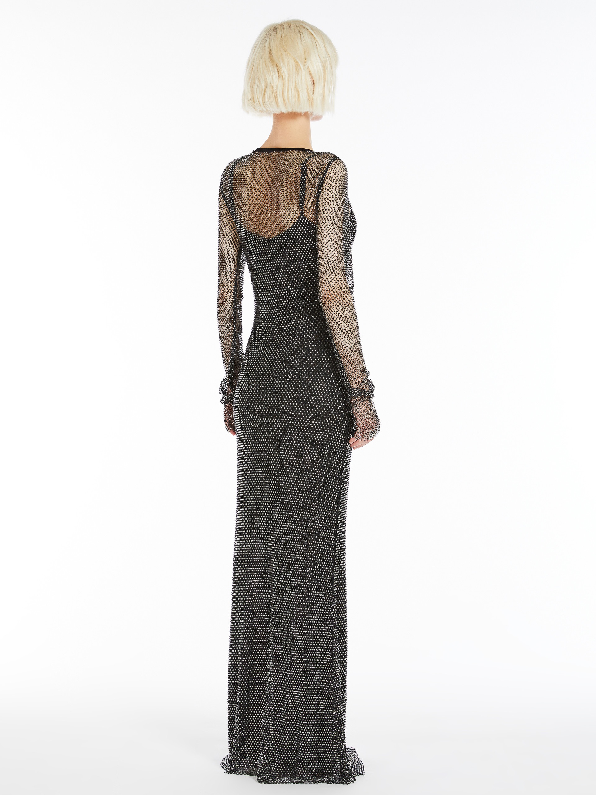 CINESE Rhinestone tulle dress - 4
