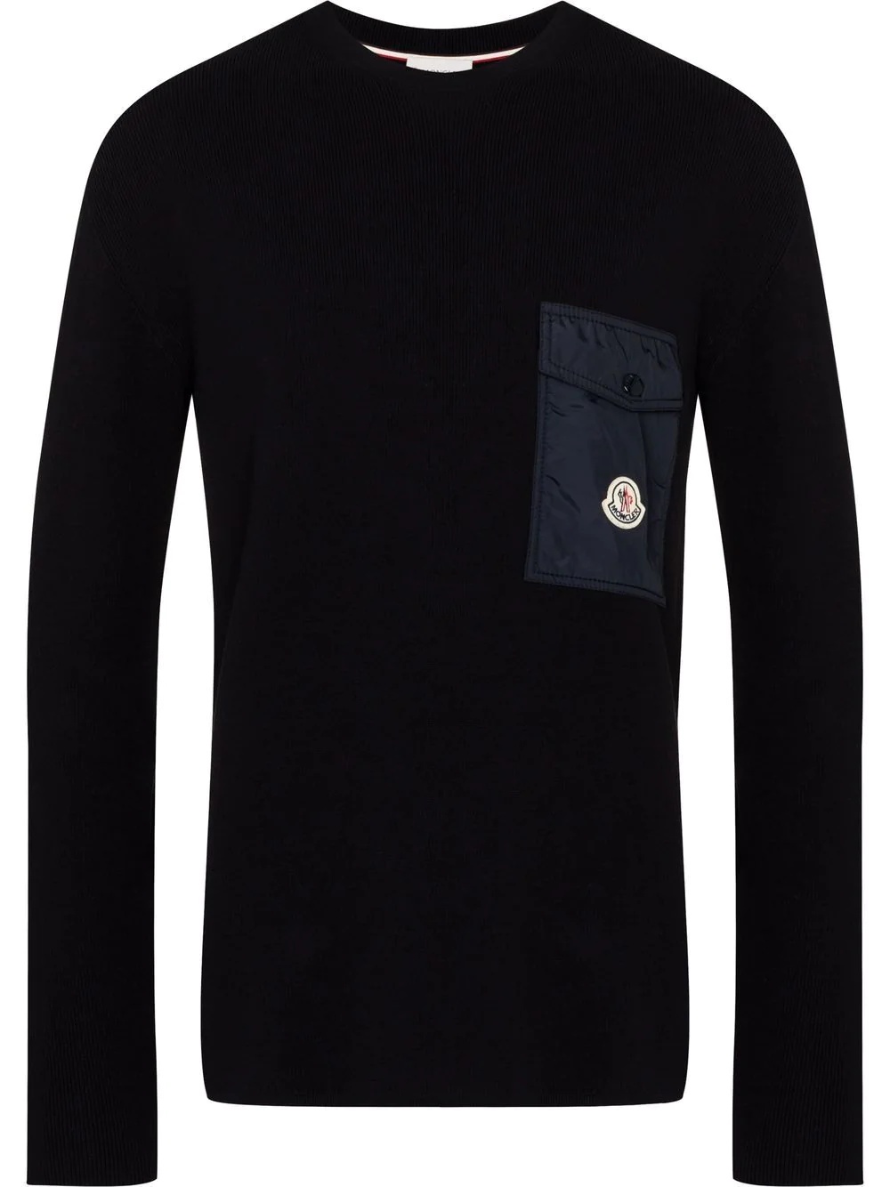 logo-patch ribbed jumper - 1