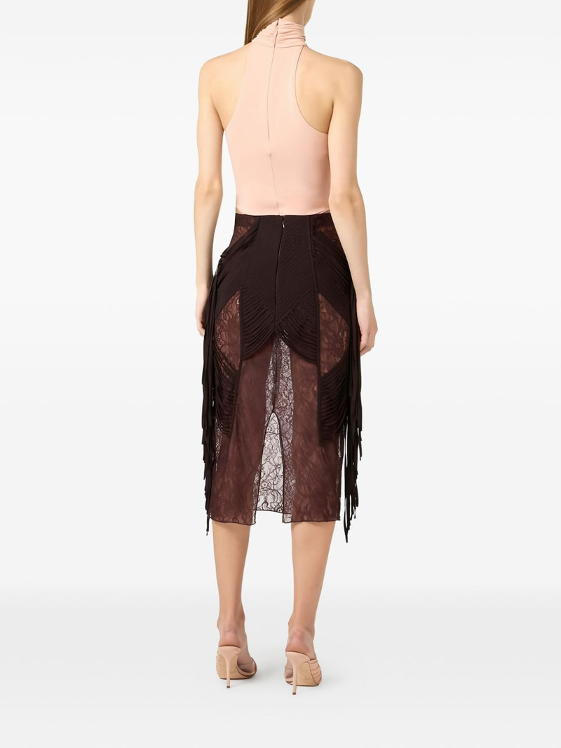 floral-lace fringed midi skirt 3