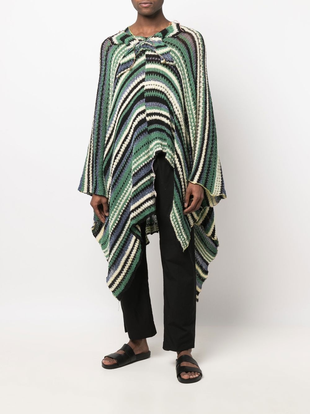 butterfly knit longline poncho - 2