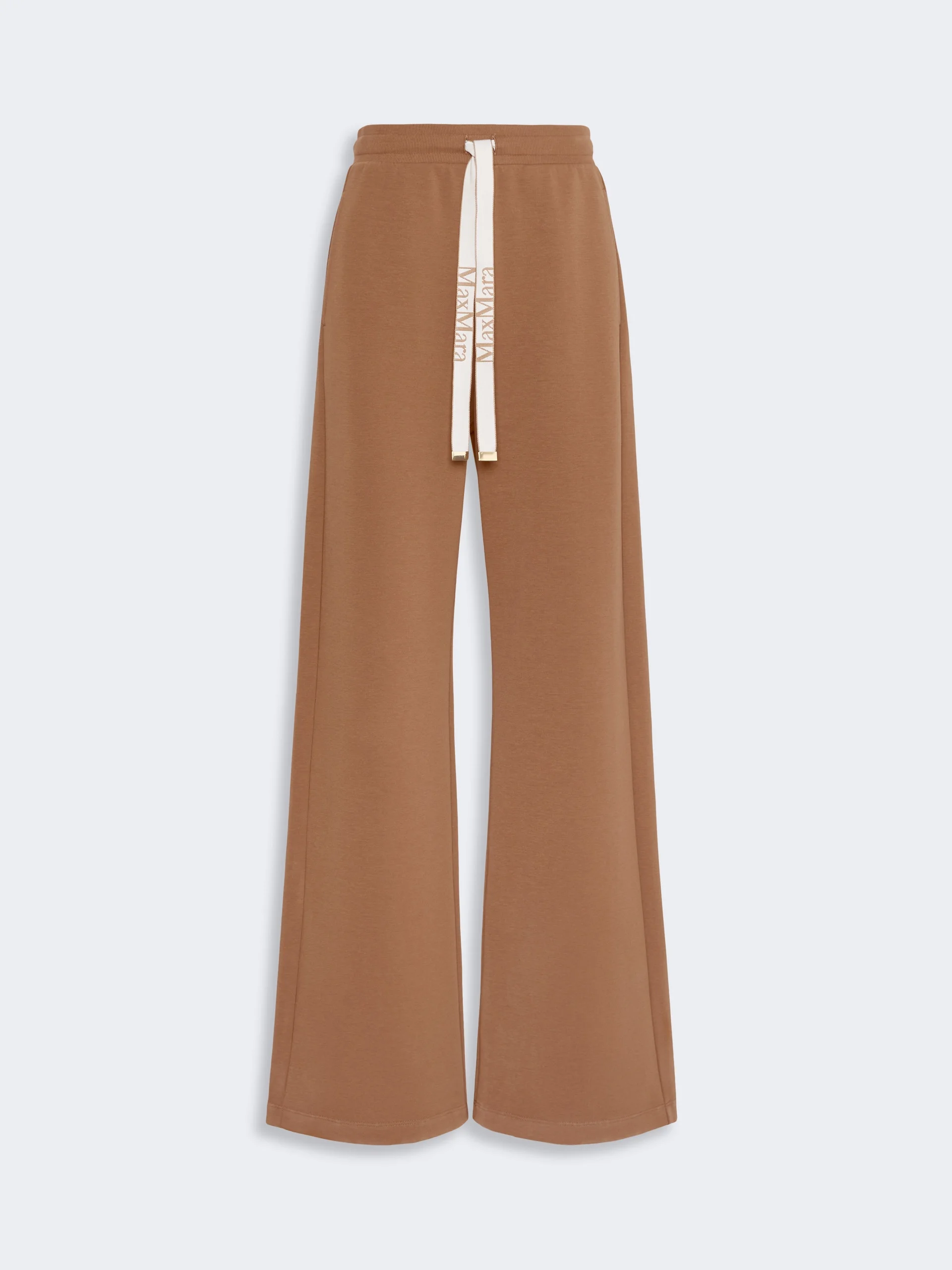 BALI Wide double jersey trousers - CAMEL - 1