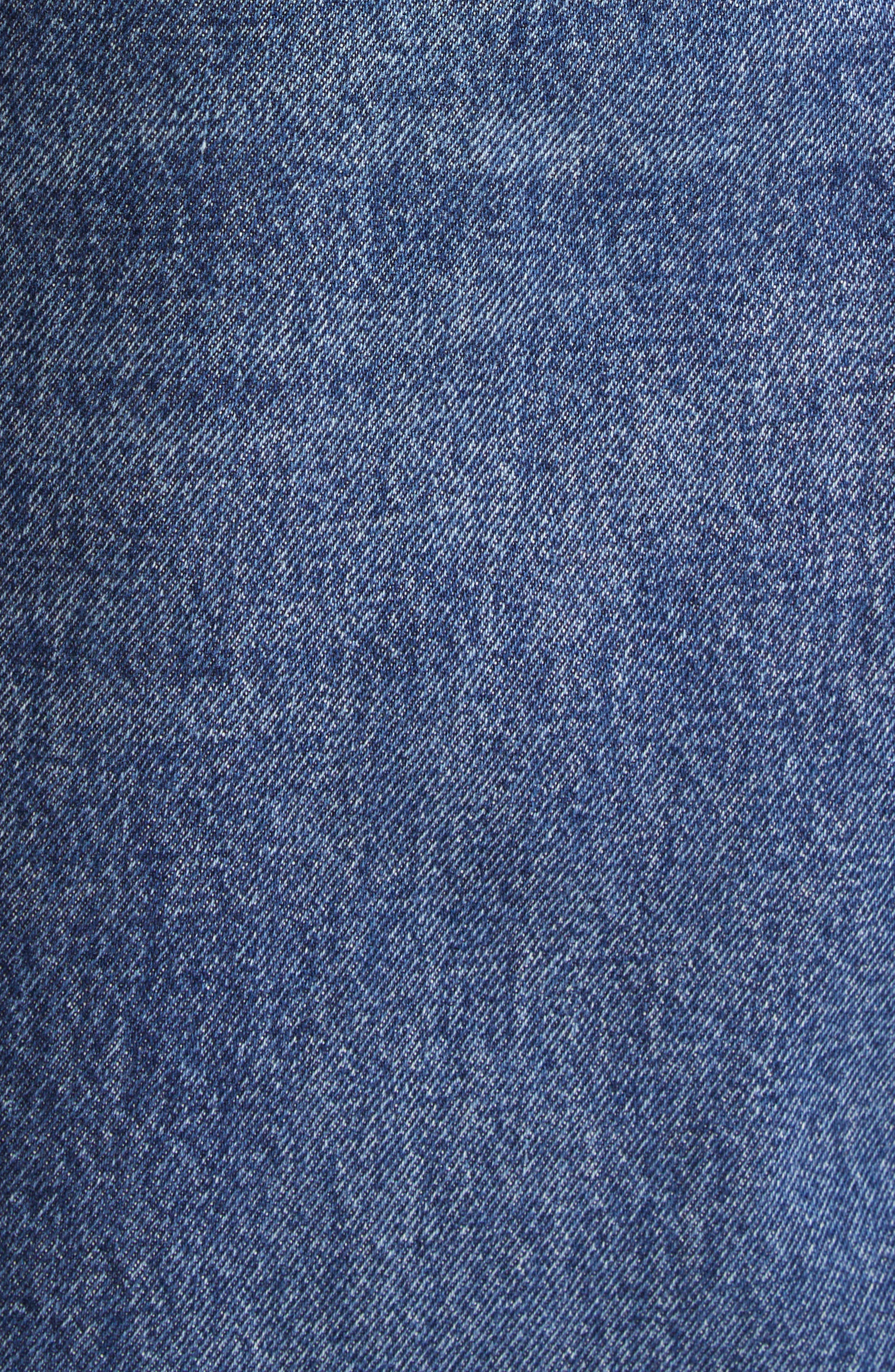 Jean Paul Gaultier Strap Detail Wide Leg Jeans in Vintage Blue at Nordstrom - 7