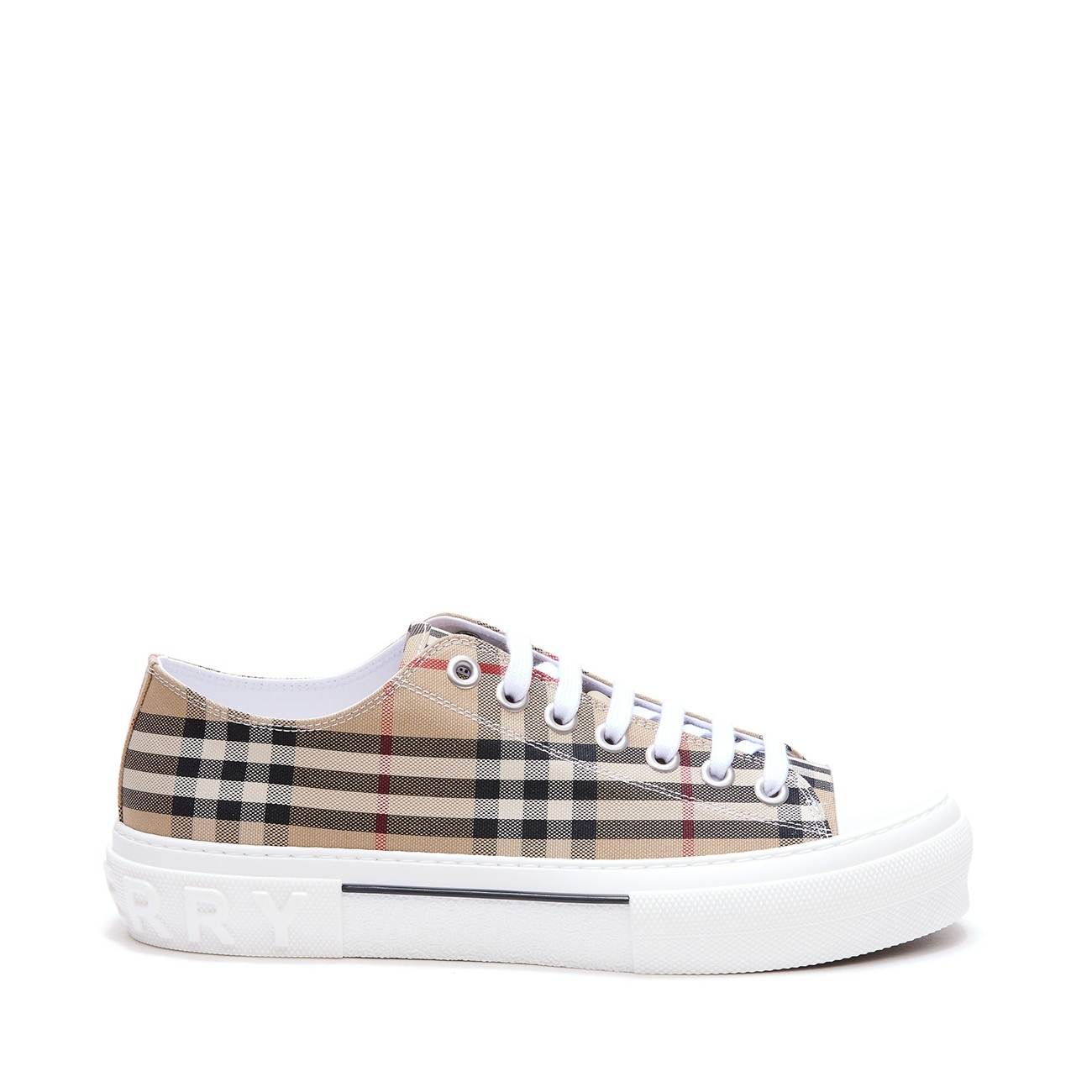 archive beige canvas sneakers - 1