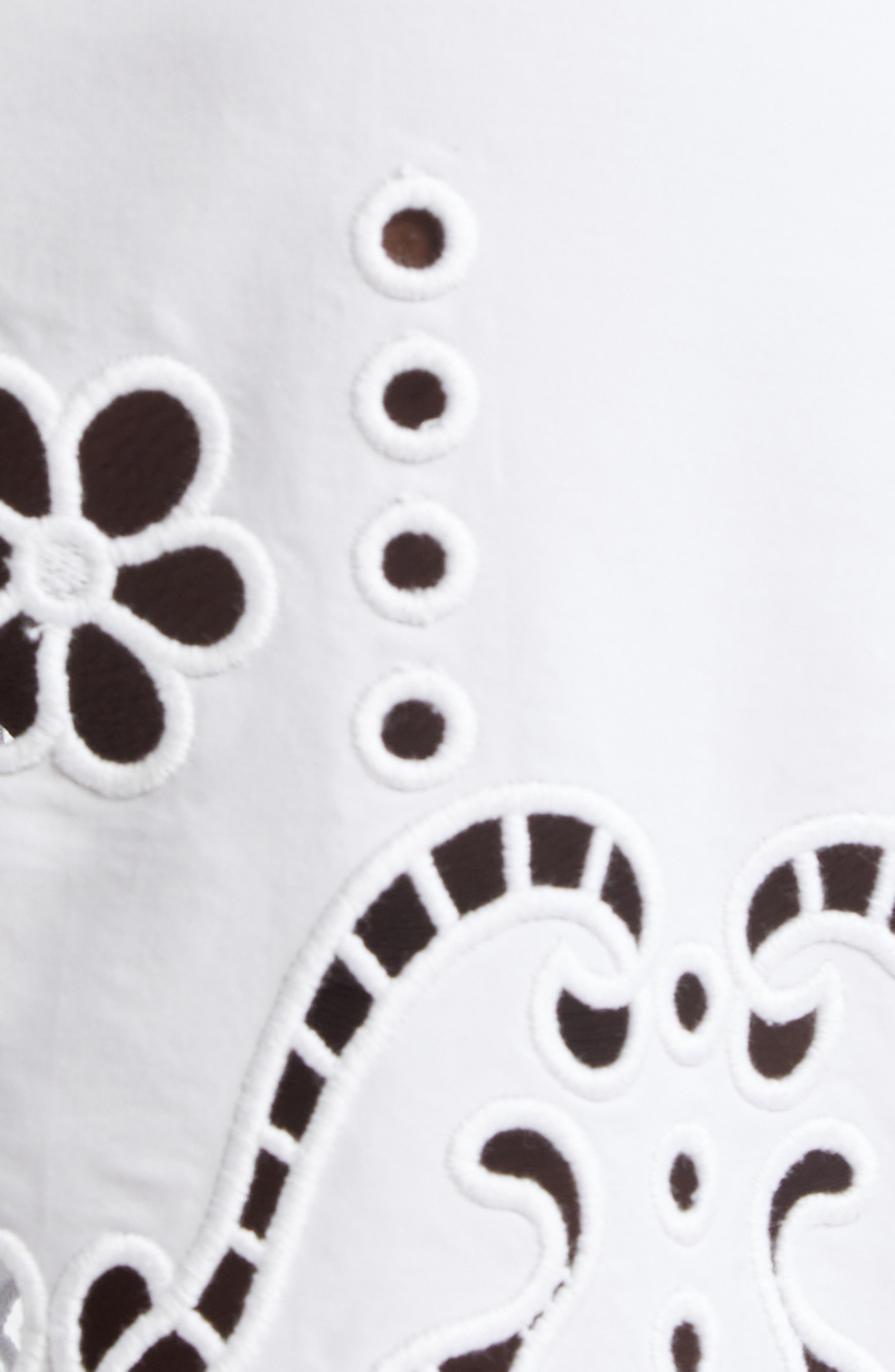 Dolce&Gabbana Cutwork Embroidery A-Line Skirt in Bianco Ottico at Nordstrom - 7