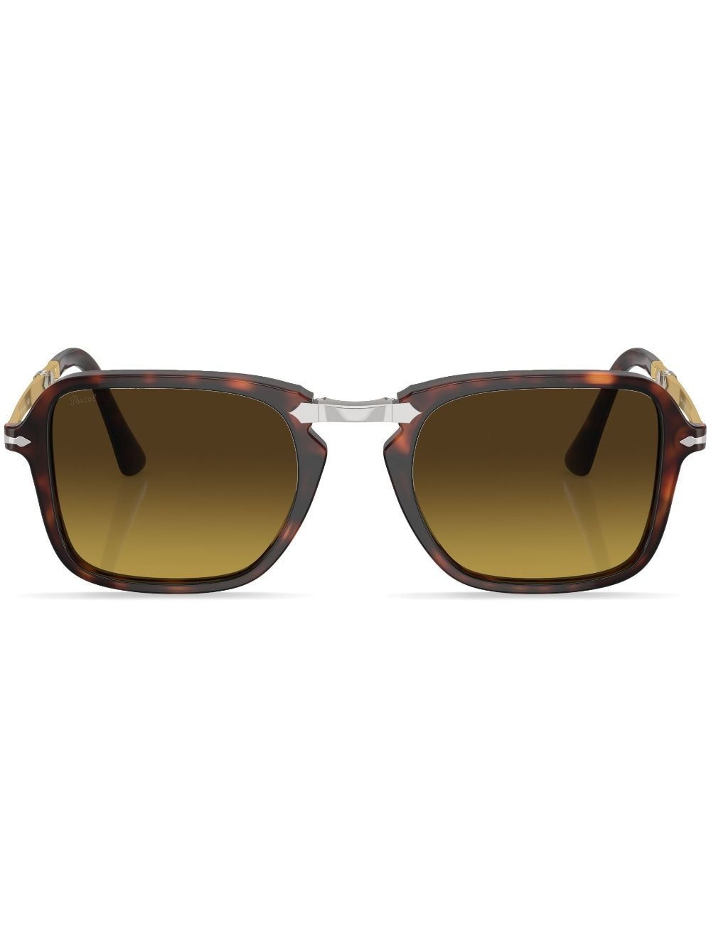 tortoiseshell-effect square-frame sunglasses - 1