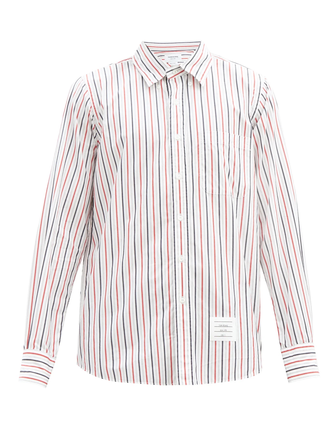 Striped cotton-poplin shirt - 1