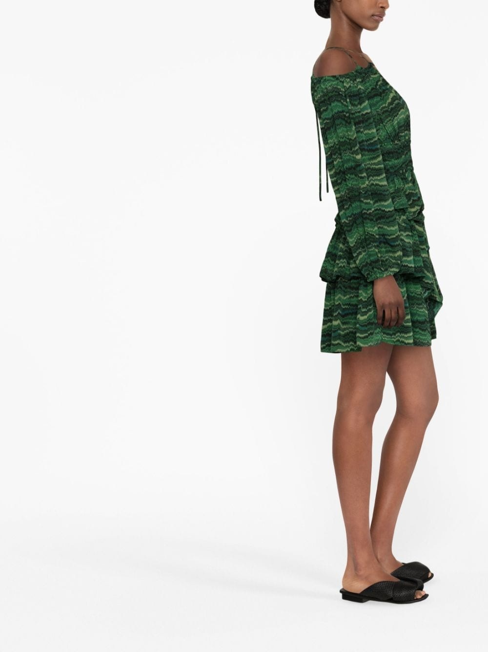 Silvia off-shoulder silk minidress - 3