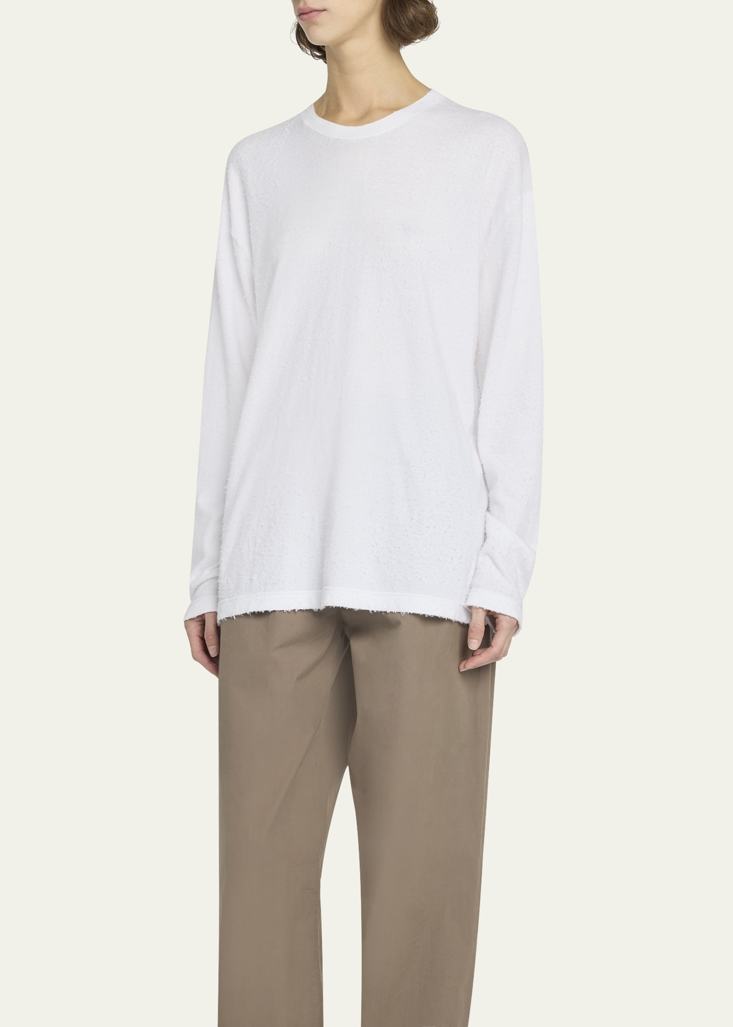 Kabira Textured Cotton Long-Sleeve T-Shirt - 4