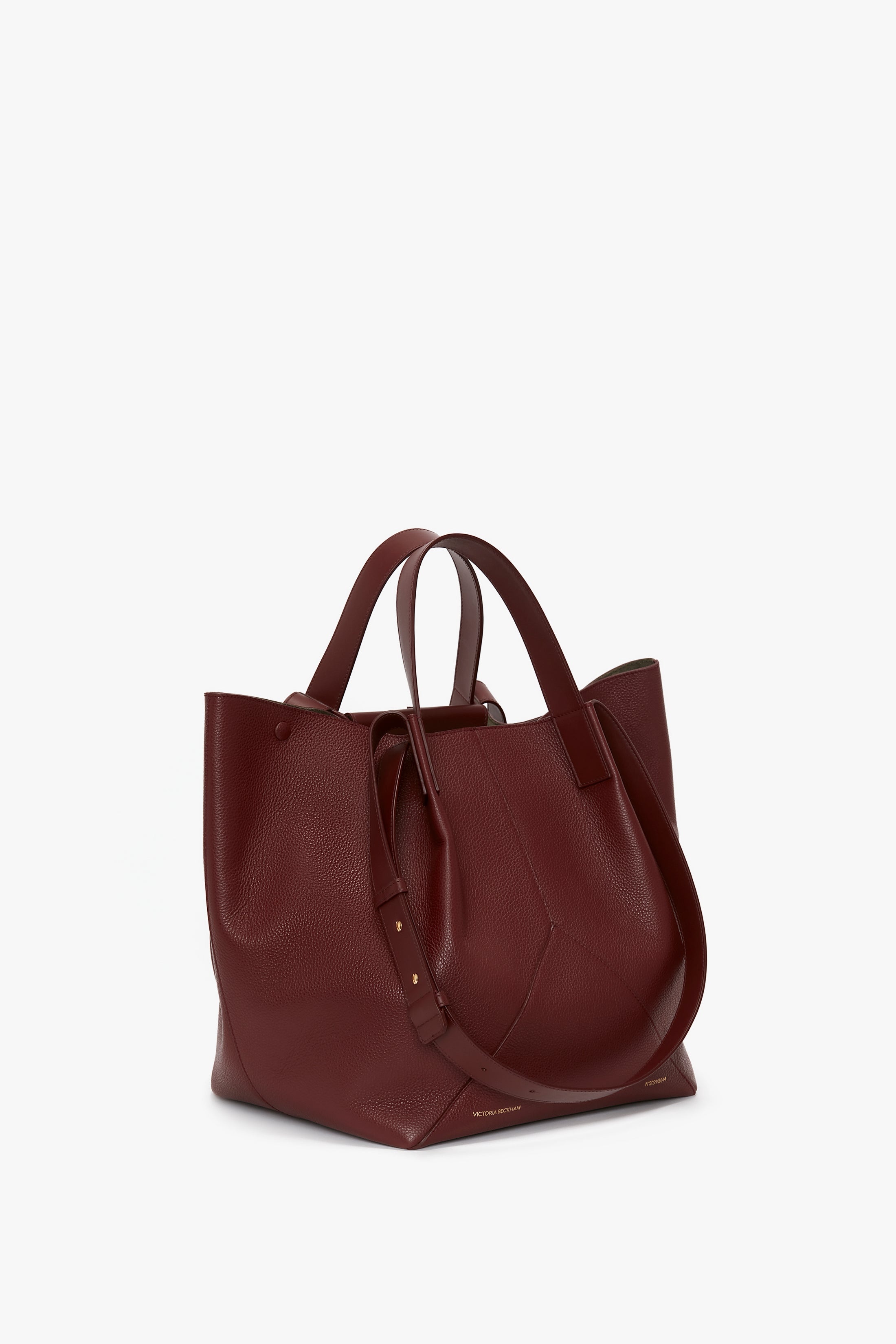The Medium Tote In Burgundy Leather - 3