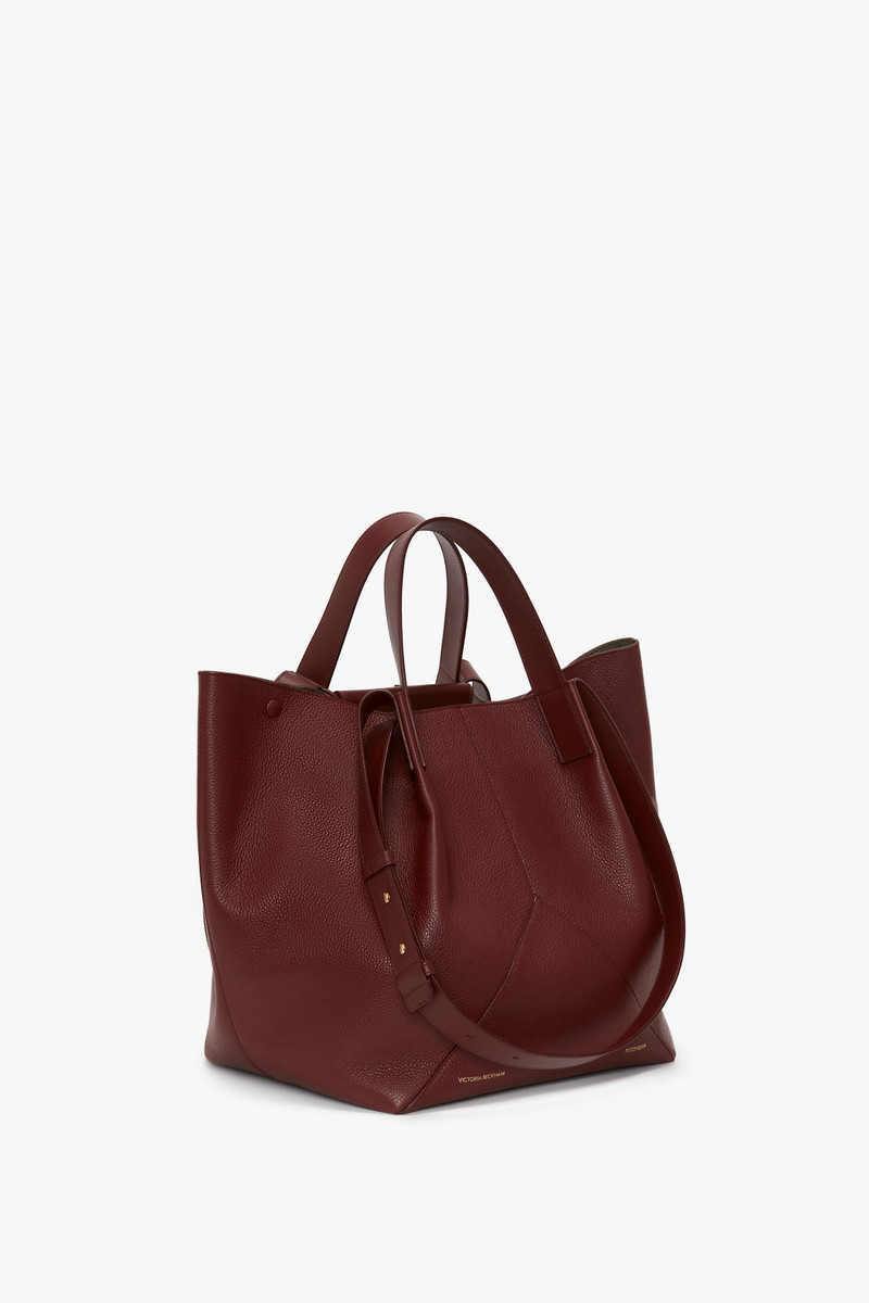 The Medium Tote In Burgundy Leather 3
