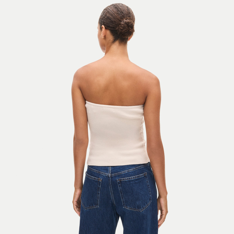 Cable-knit tube top in merino wool blend 5