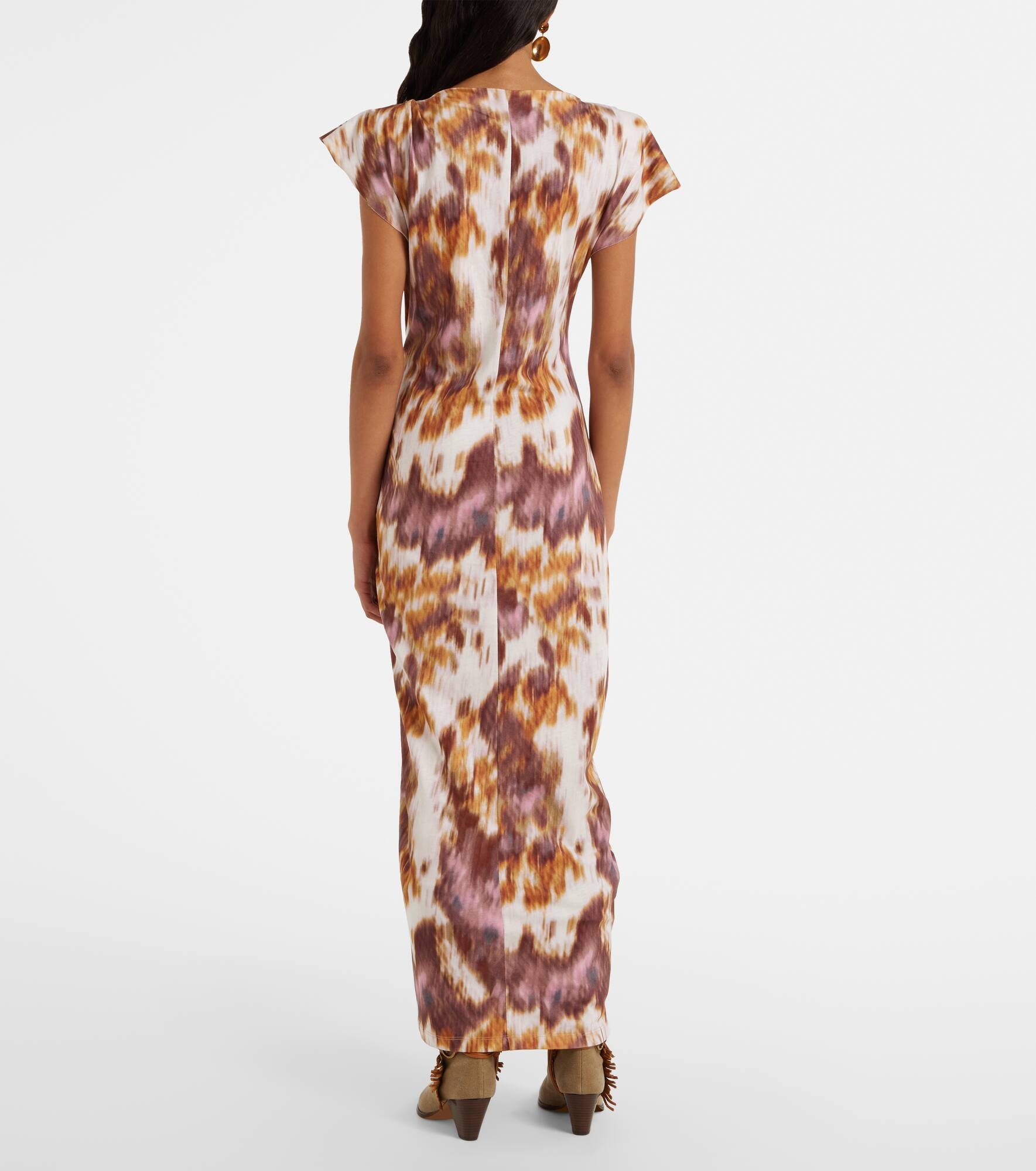 Nadela printed cotton jersey maxi dress - 3