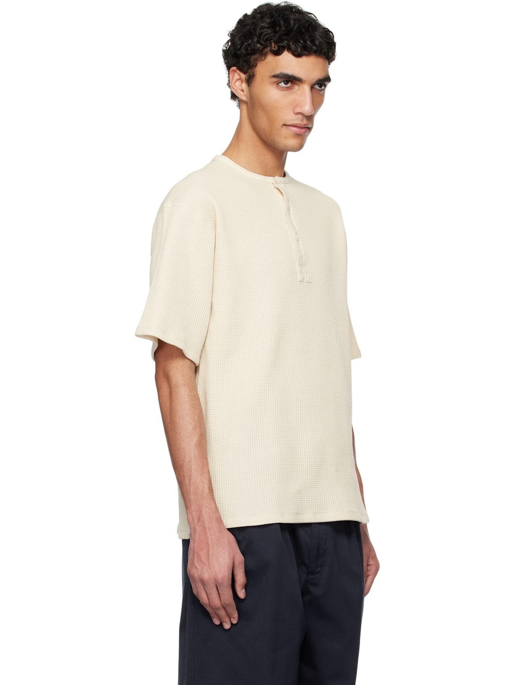 Off-White Henry Neck Thermal Sweat Henley - 2