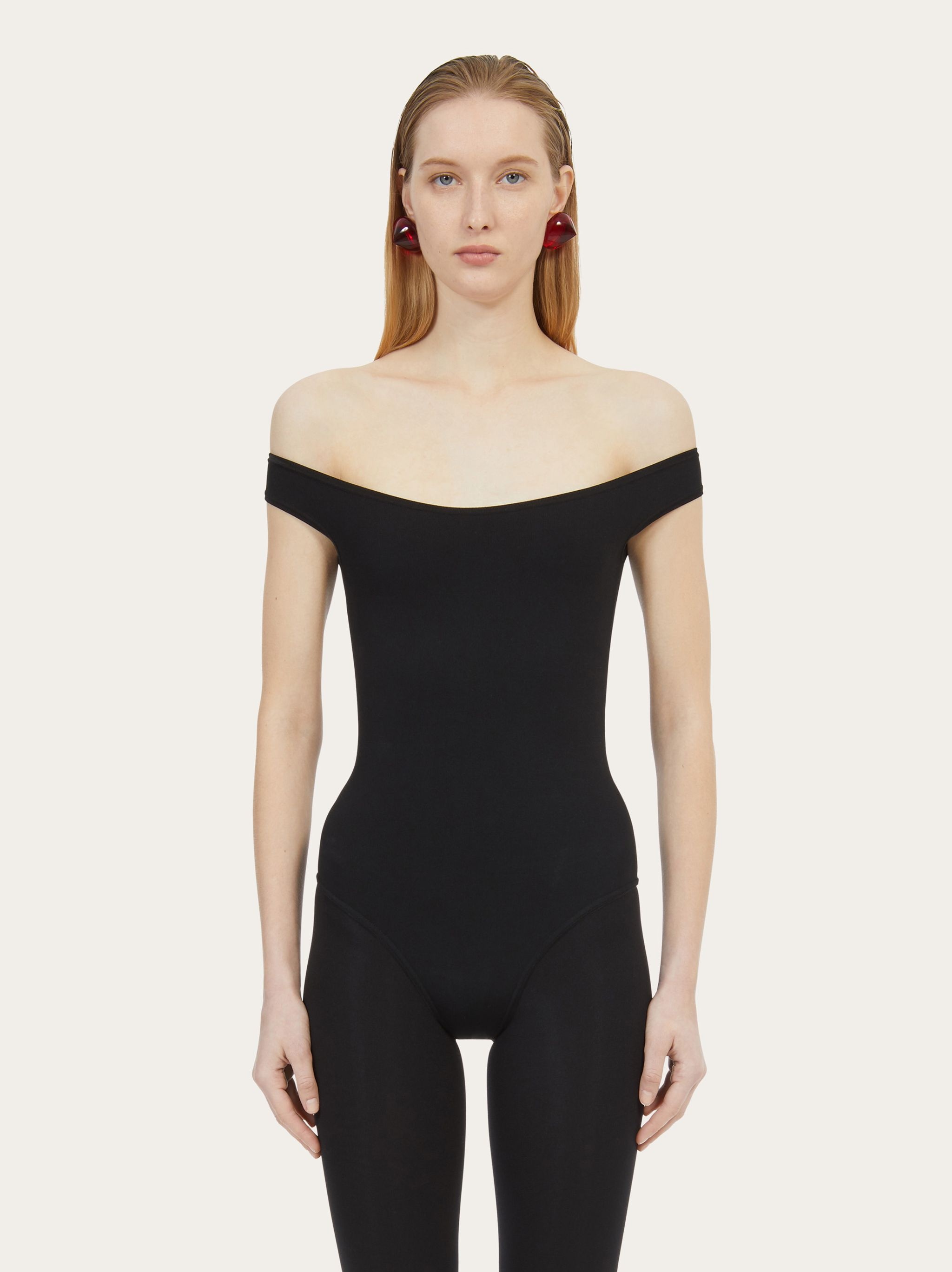 Low cut round neck bodysuit - 2