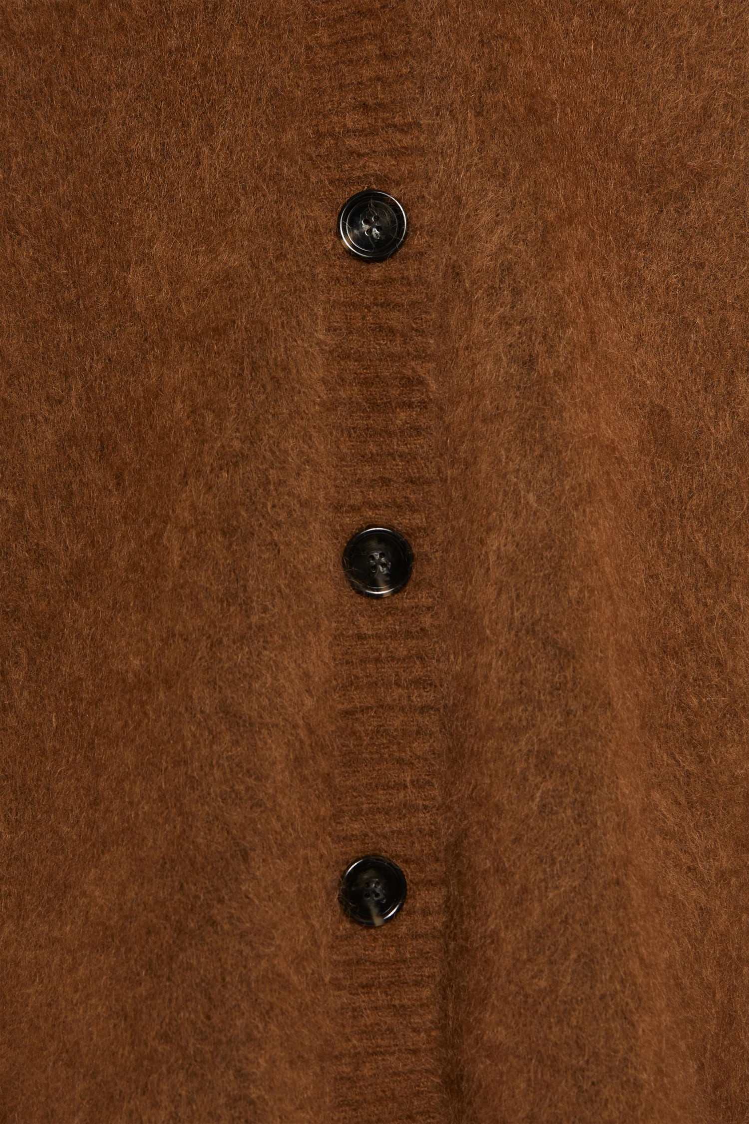 Brushed mohair-blend cardigan cinnamon brown - 5