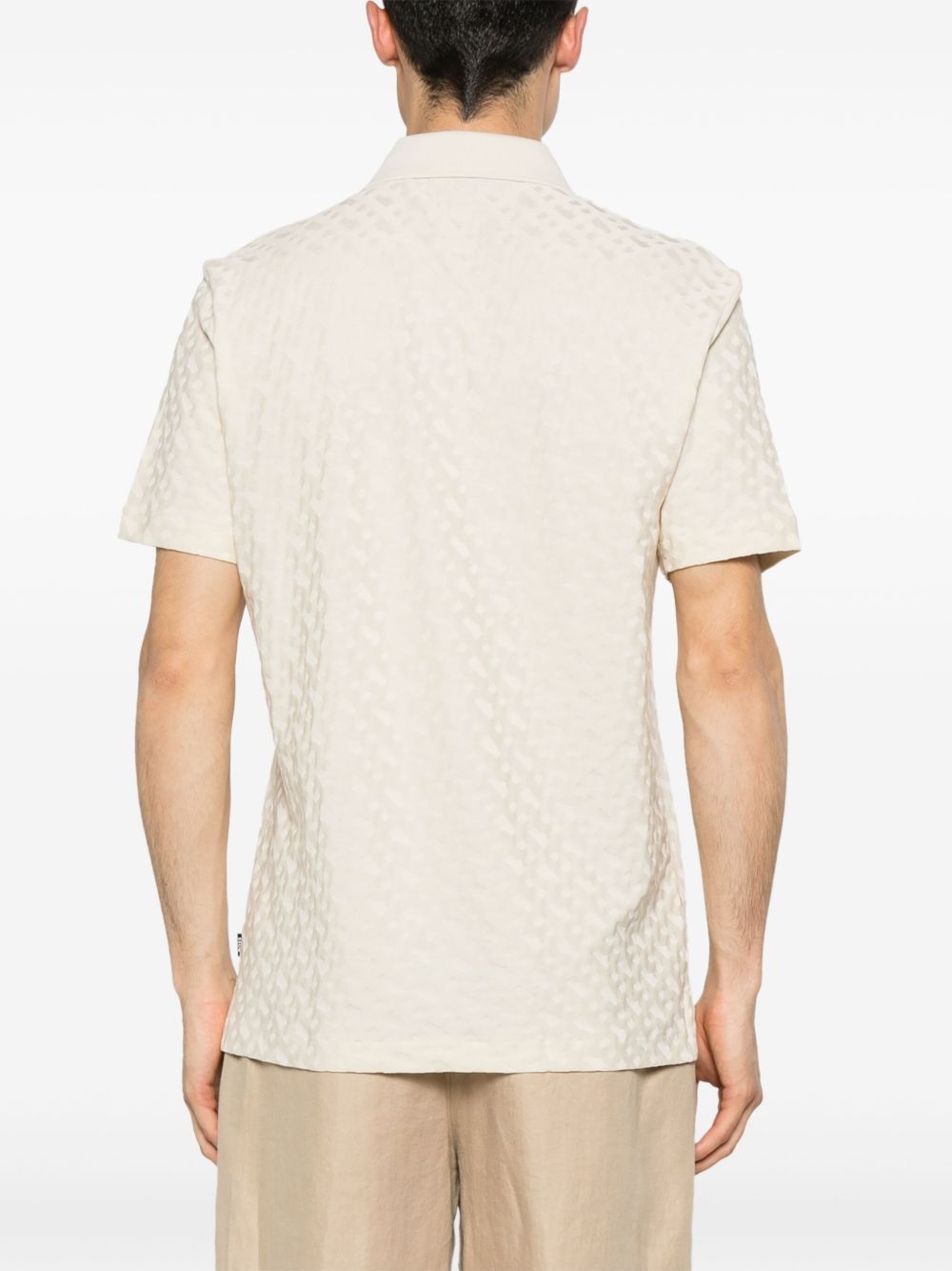patterned-jacquard polo shirt - 3