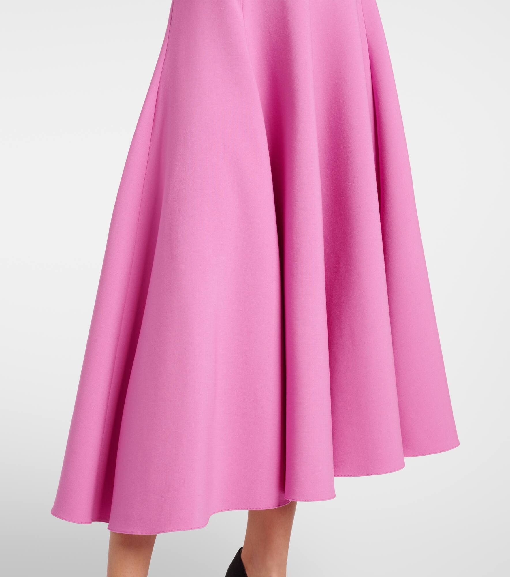 High-rise wool-blend midi skirt - 5